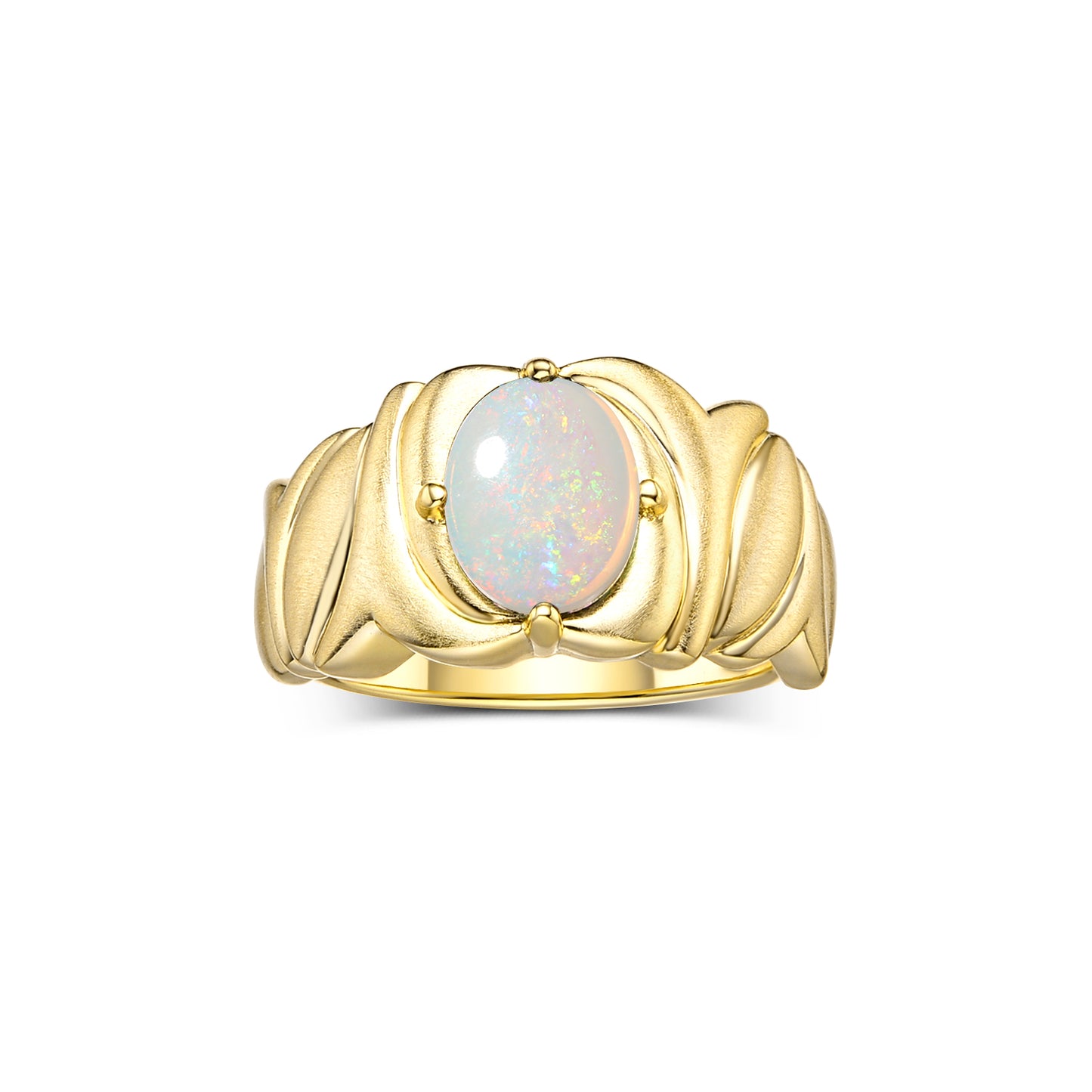 RYLOS 14K Yellow Gold Ring Solitaire 9X7MM Oval Gemstone with Satin Finish Band Color Stone Birthstone Jewelry for Women Sizes 5-10