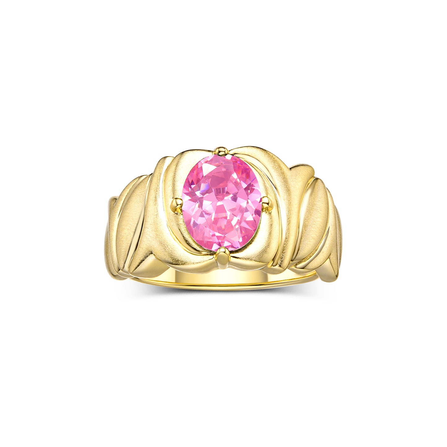 RYLOS 14K Yellow Gold Ring Solitaire 9X7MM Oval Gemstone with Satin Finish Band Color Stone Birthstone Jewelry for Women Sizes 5-10