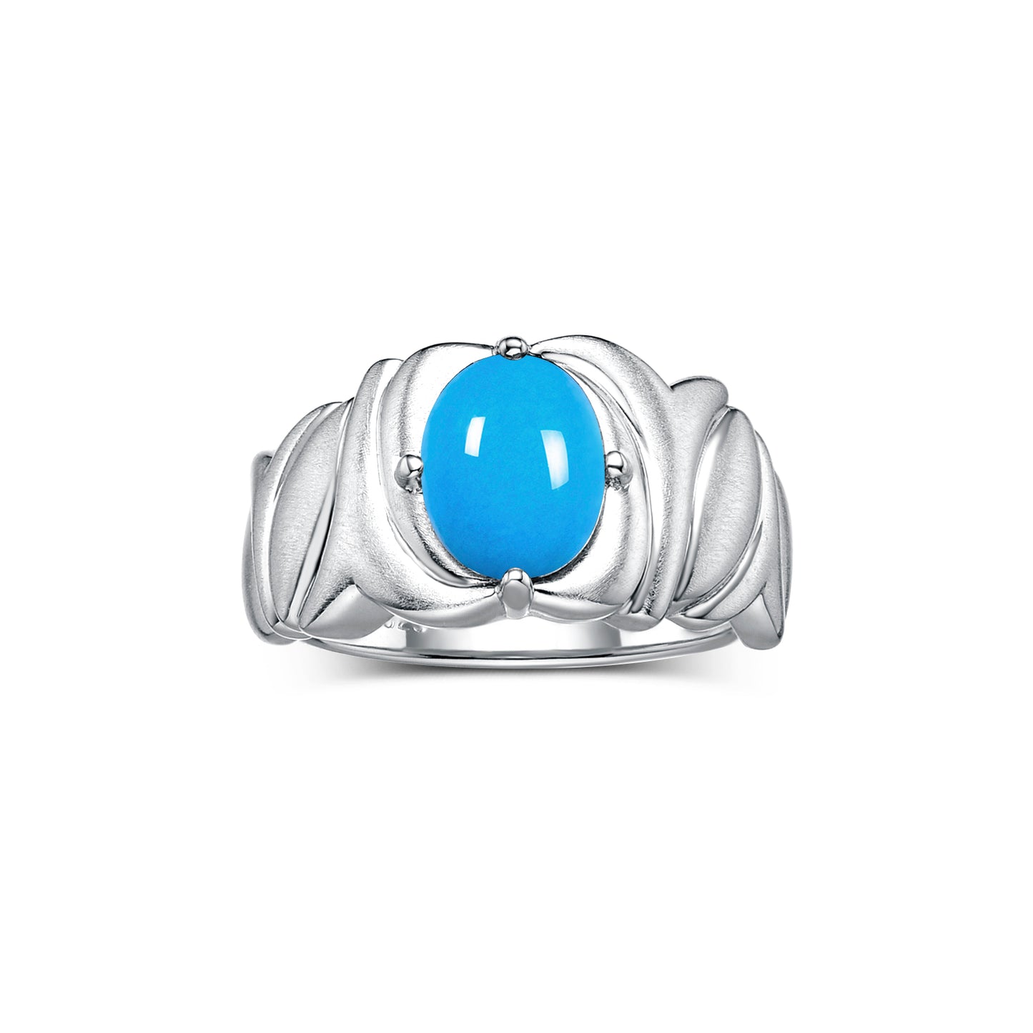 RYLOS Solitaire 9X7MM Oval Gemstone Ring with Satin Finish Band Sterling Silver Birthstone Rings Size 5-10