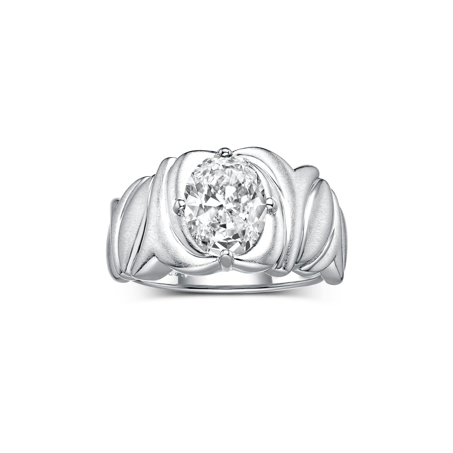 RYLOS Solitaire 9X7MM Oval Gemstone Ring with Satin Finish Band Sterling Silver Birthstone Rings Size 5-10