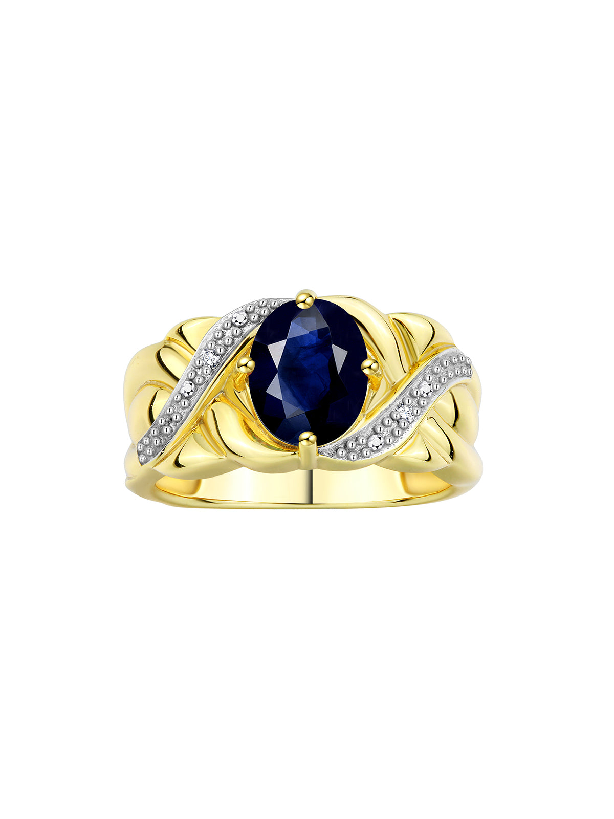 RYLOS 14K Yellow Gold Classic Ringith 9X7MM Oval Gemstone & Sparkling Diamondsxquisite Gem Jewelry for Womenvailable in Sizes 5-10