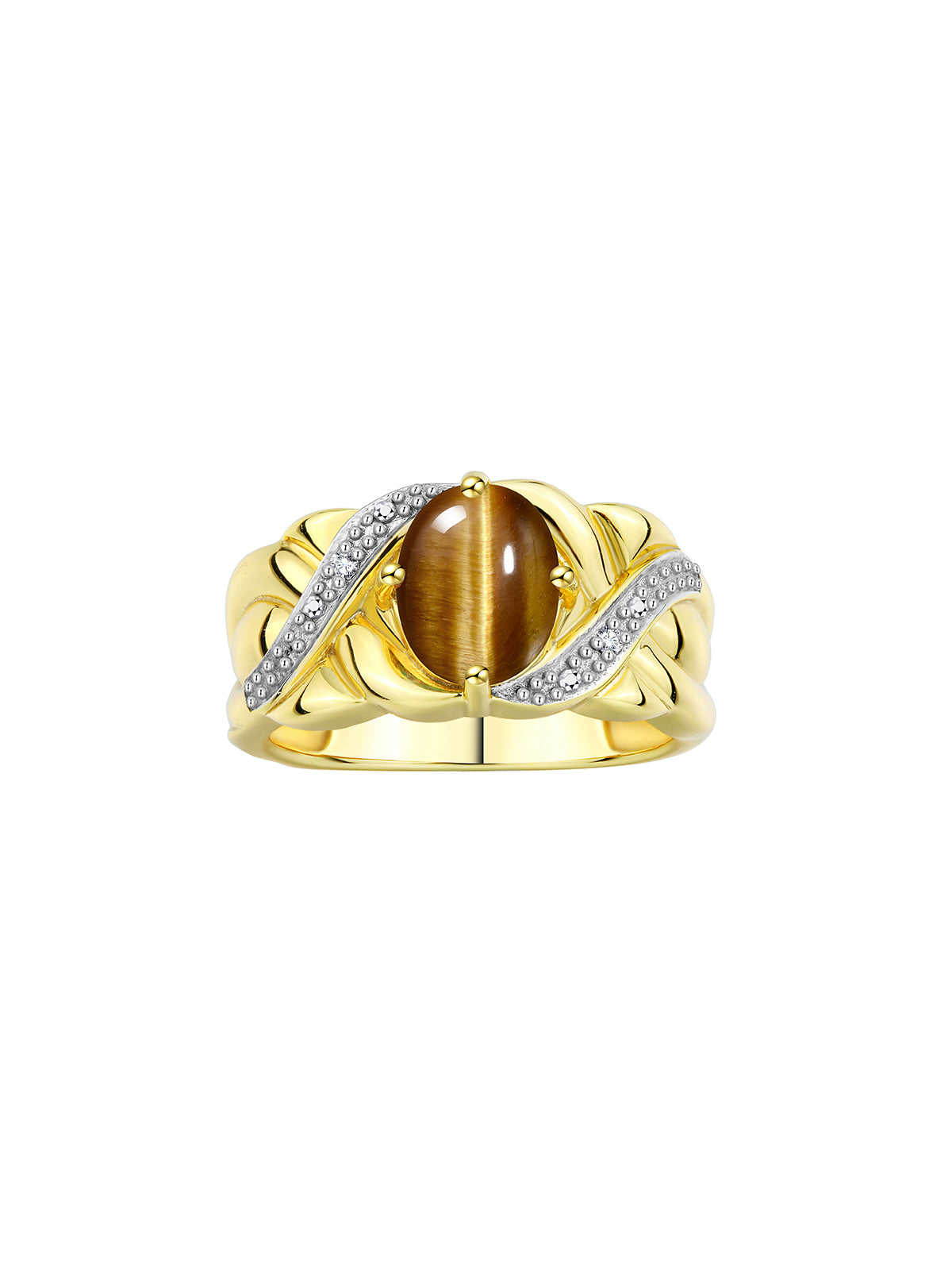 RYLOS 14K Yellow Gold Classic Ringith 9X7MM Oval Gemstone & Sparkling Diamondsxquisite Gem Jewelry for Womenvailable in Sizes 5-10