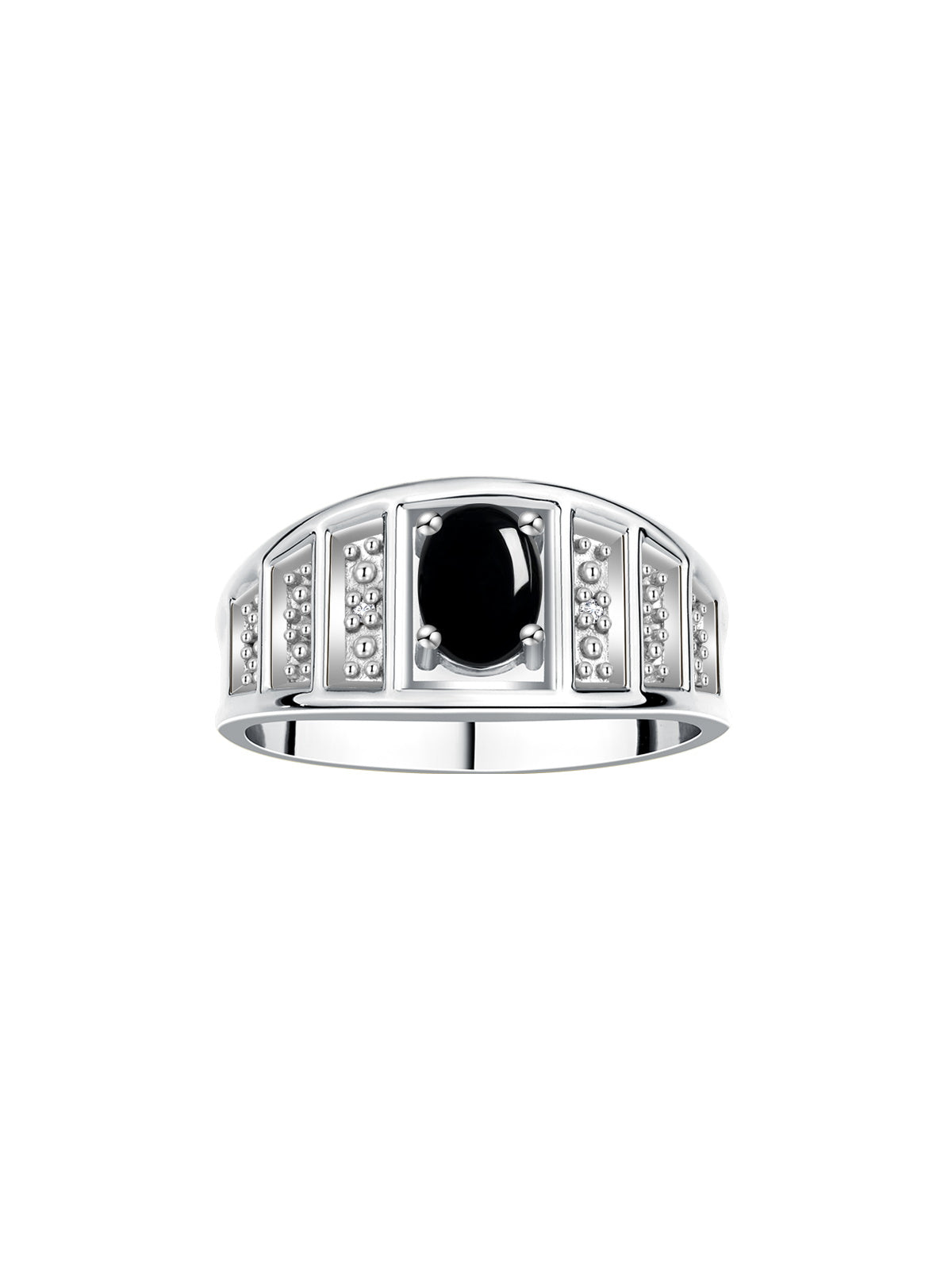 RYLOS Classic Style Ring with 7X5MM Oval Gemstone & Diamond Accent Elegant Birthstone Jewelry for Women and  in Sterling Silver Available in Sizes 5-10