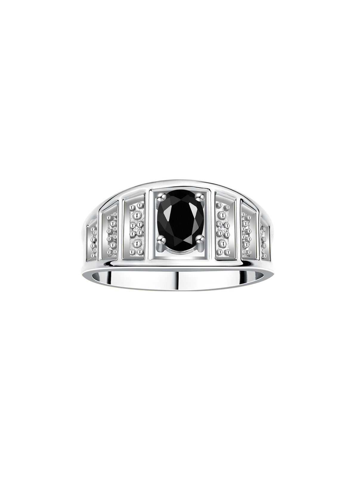 RYLOS Classic Style Ring with 7X5MM Oval Gemstone & Diamond Accent Elegant Birthstone Jewelry for Women and  in Sterling Silver Available in Sizes 5-10