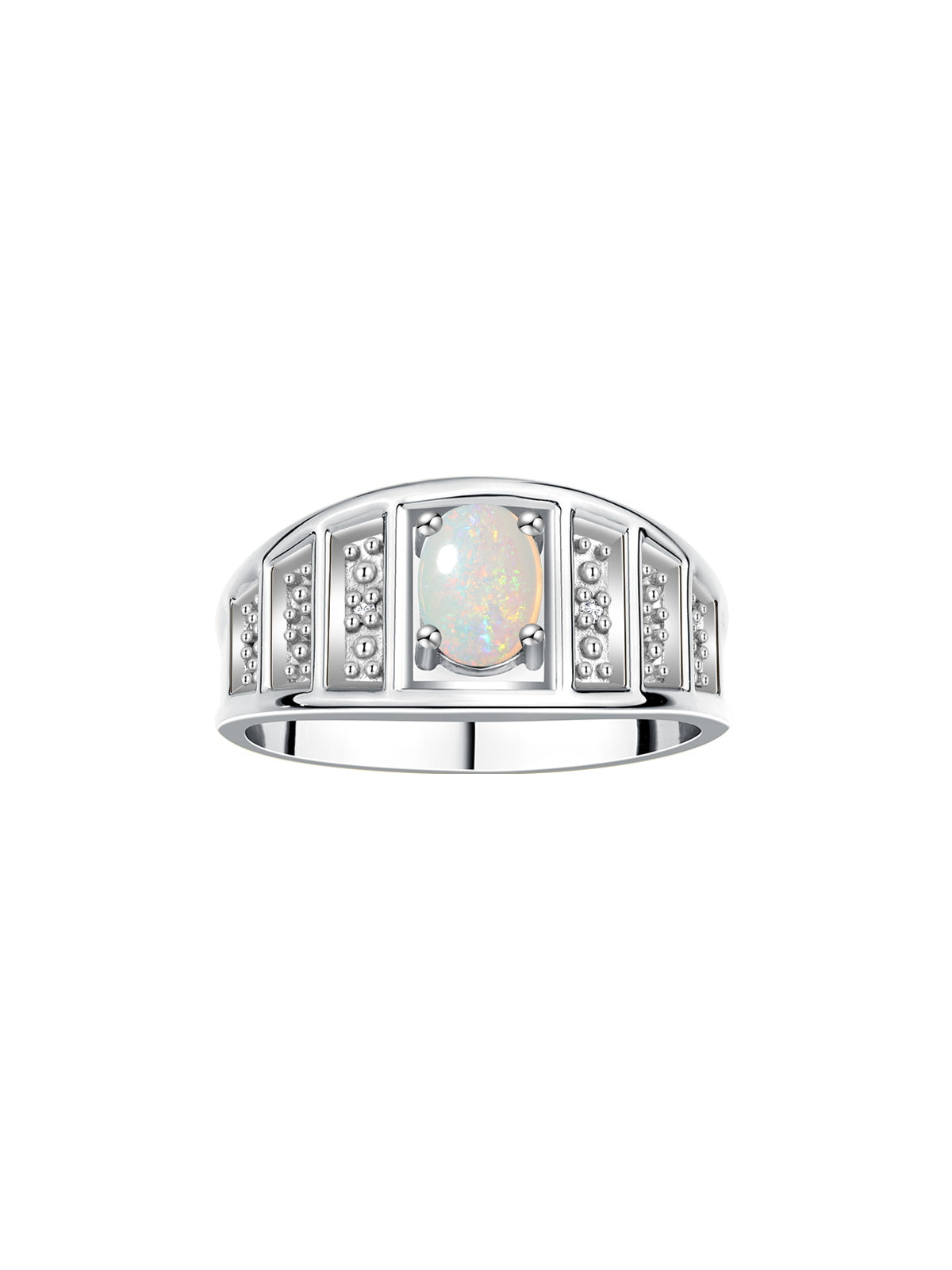 RYLOS Classic Style Ring with 7X5MM Oval Gemstone & Diamond Accent Elegant Birthstone Jewelry for Women and  in Sterling Silver Available in Sizes 5-10