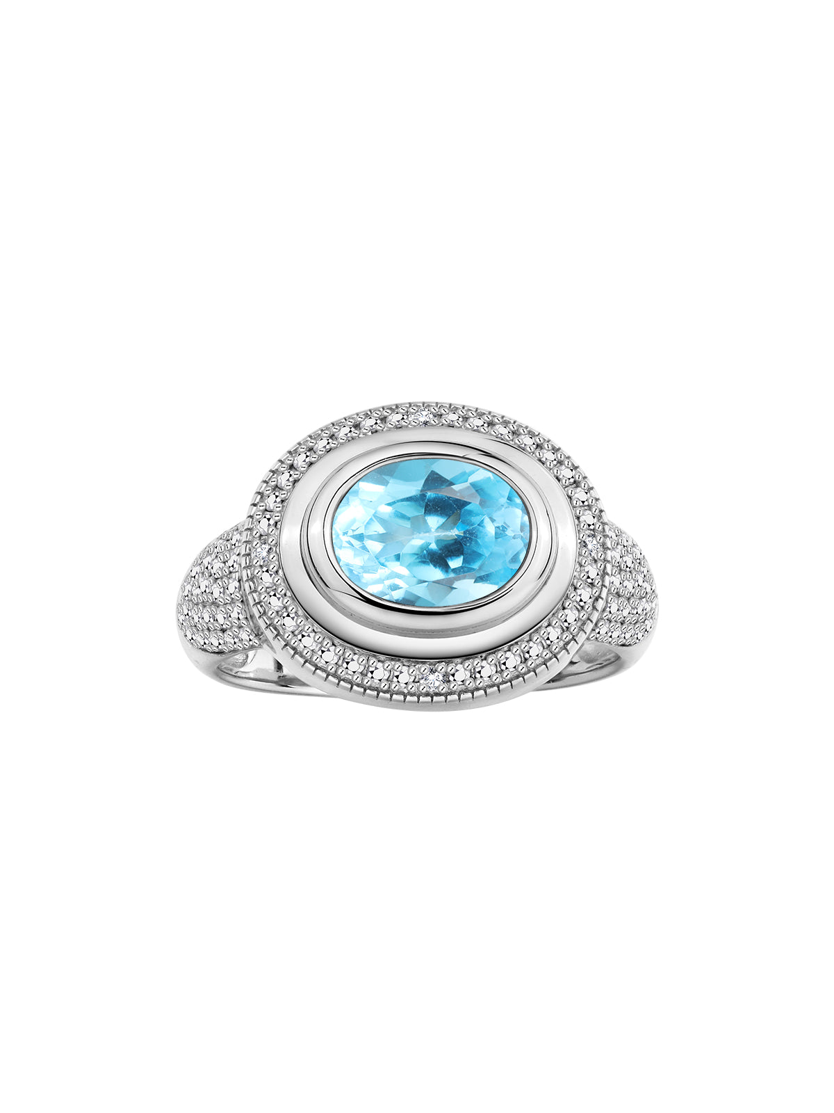 RYLOS Classic Ring with 9X7MM Oval Gemstone & Diamonds Radiant Color Stone Jewelry for Women in Sterling Silver Available in Sizes 5-13