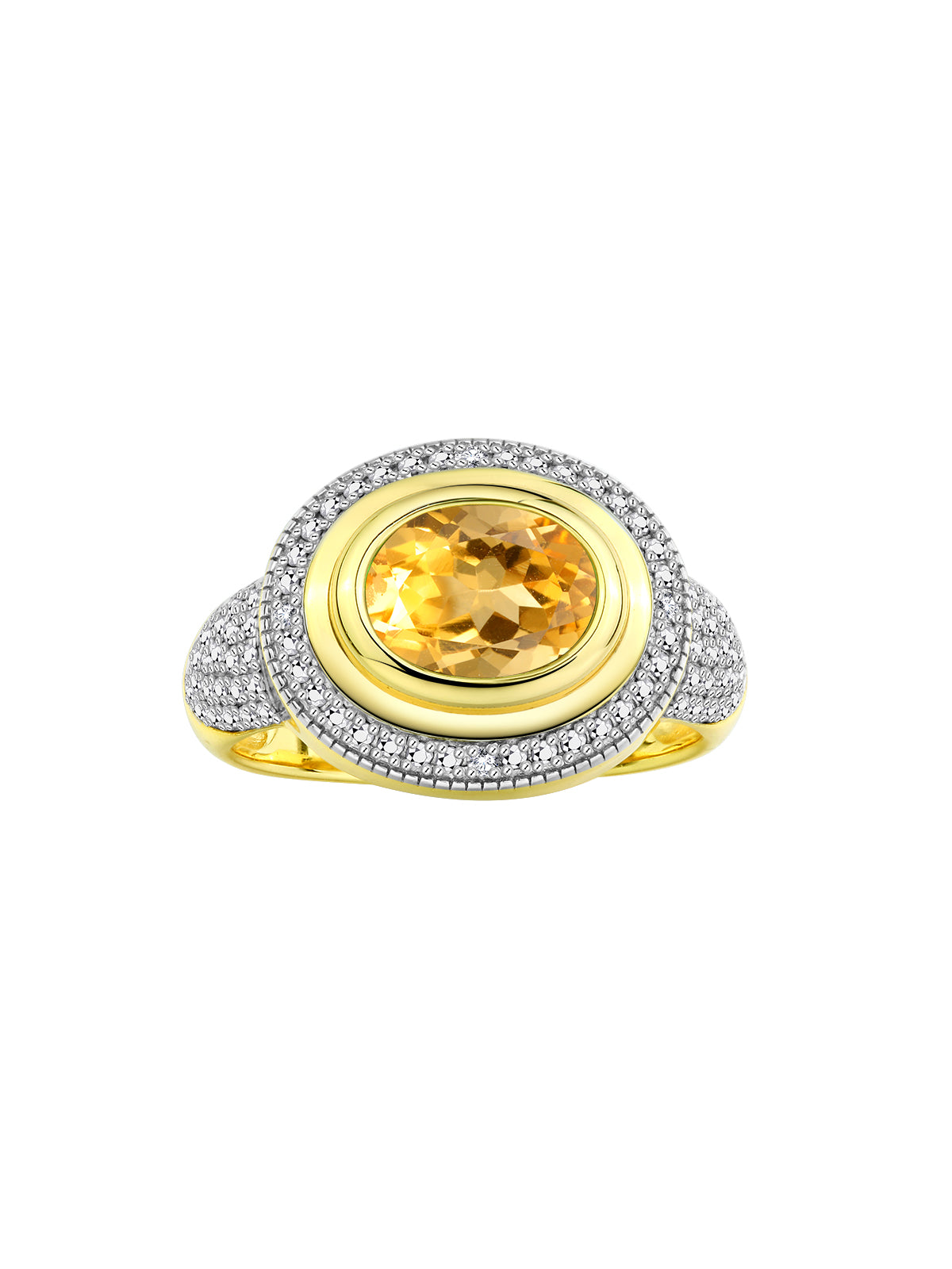 RYLOS 14K Yellow Gold Classic Ring with 9X7MM Oval Gemstone & Sparkling Diamonds Elegant Gem Jewelry for Women Available in Sizes 5-13