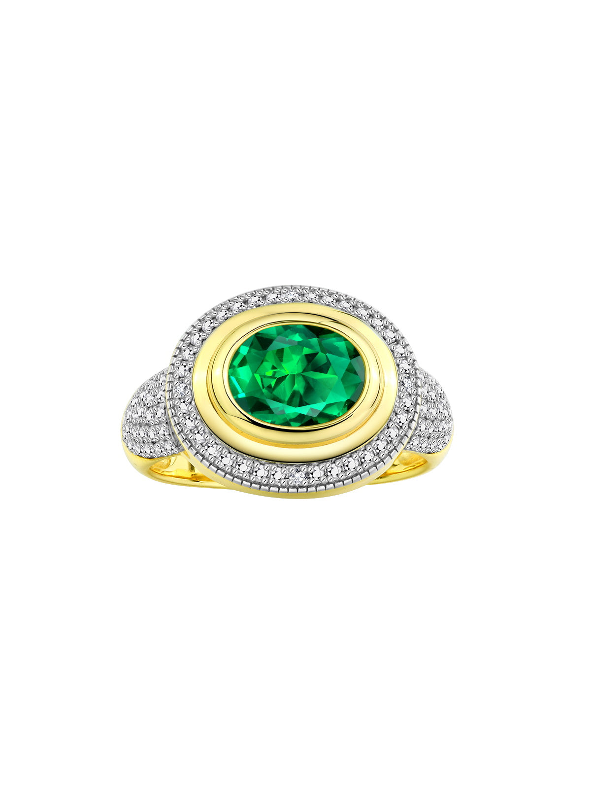 RYLOS 14K Yellow Gold Classic Ring with 9X7MM Oval Gemstone & Sparkling Diamonds Elegant Gem Jewelry for Women Available in Sizes 5-13