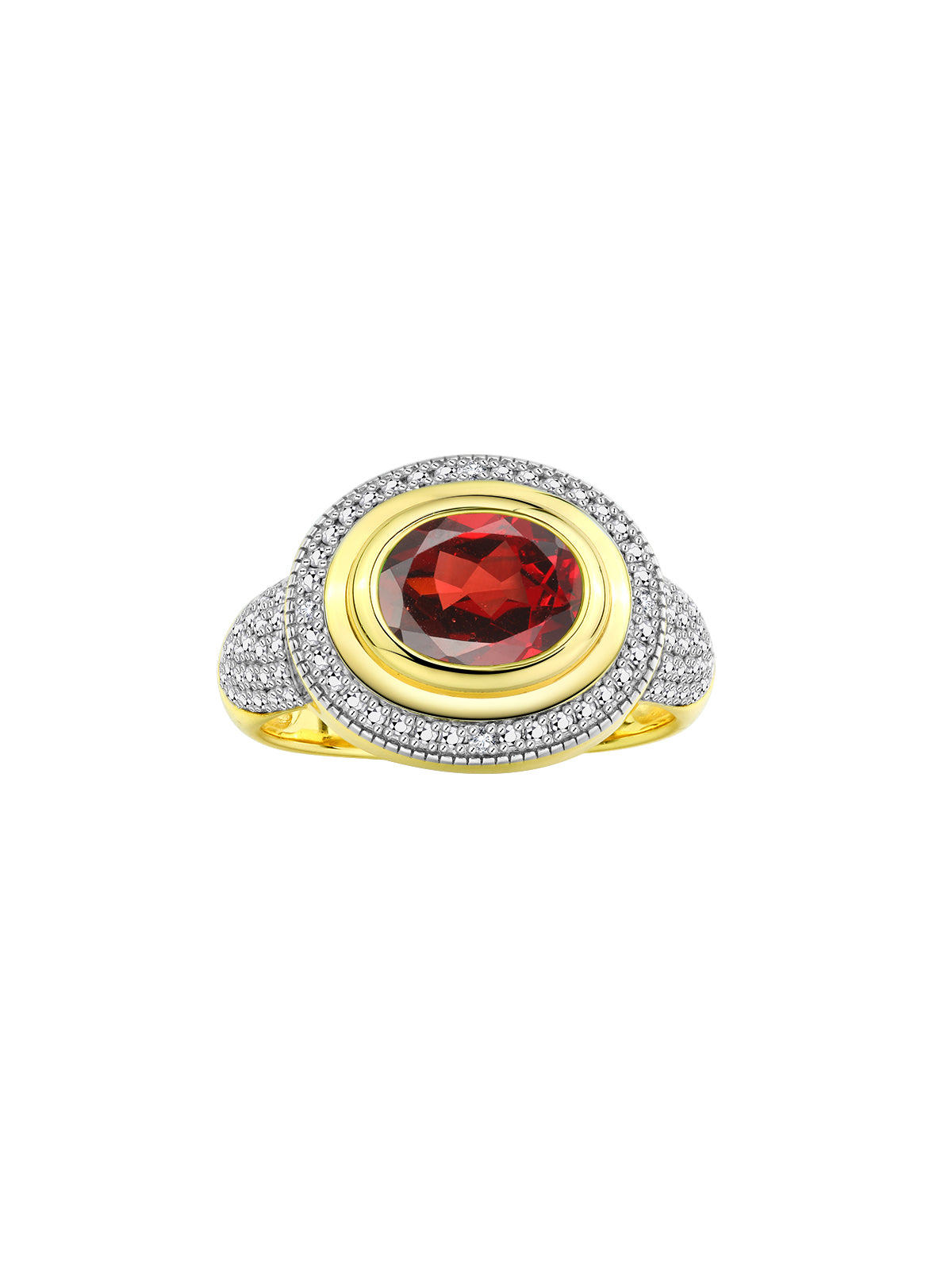 RYLOS 14K Yellow Gold Classic Ring with 9X7MM Oval Gemstone & Sparkling Diamonds Elegant Gem Jewelry for Women Available in Sizes 5-13