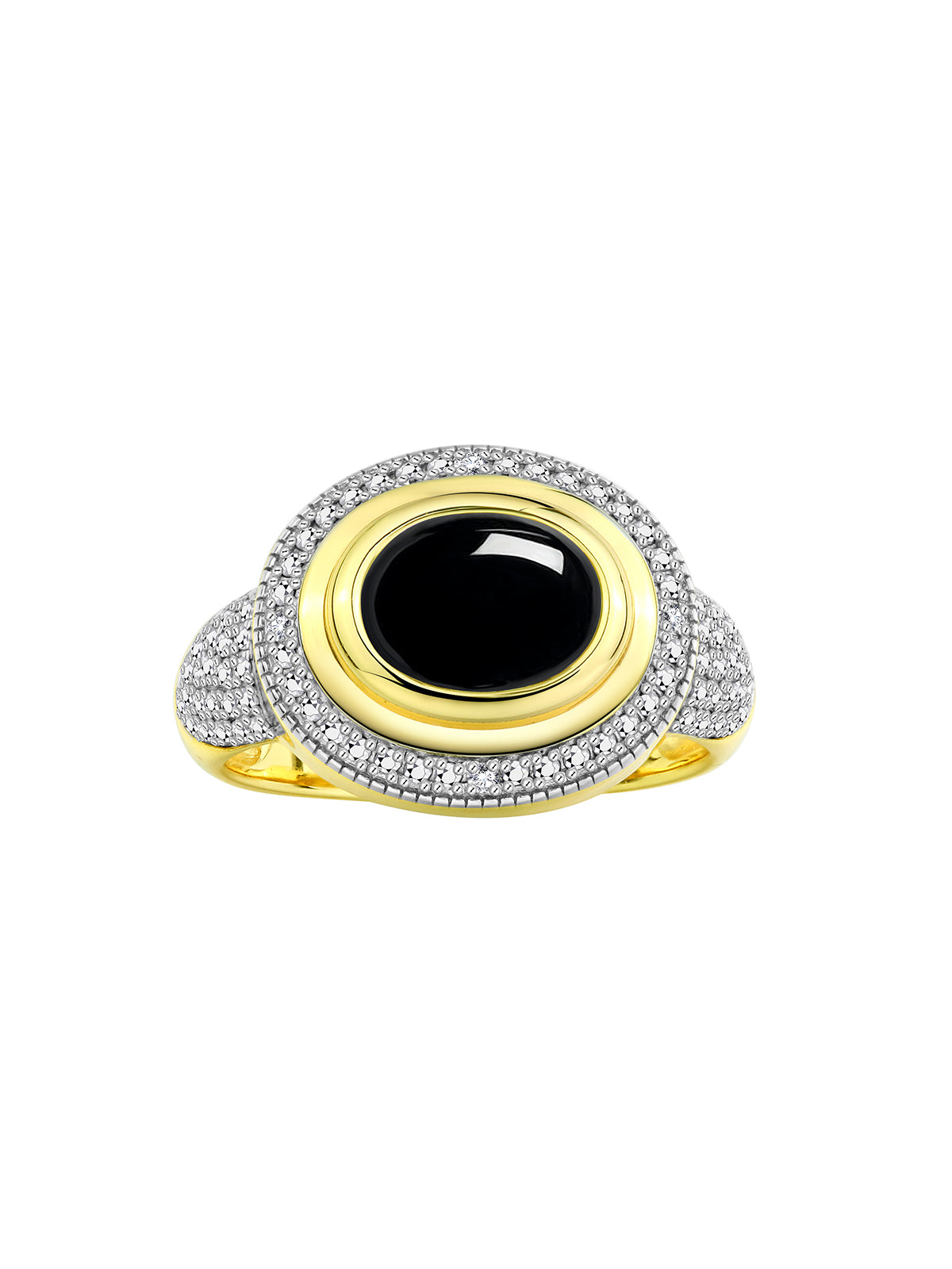 RYLOS Classic Ring with 9X7MM Oval Gemstone & Diamonds Radiant Color Stone Jewelry for Women in Yellow Gold Plated Silver Available in Sizes 5-13