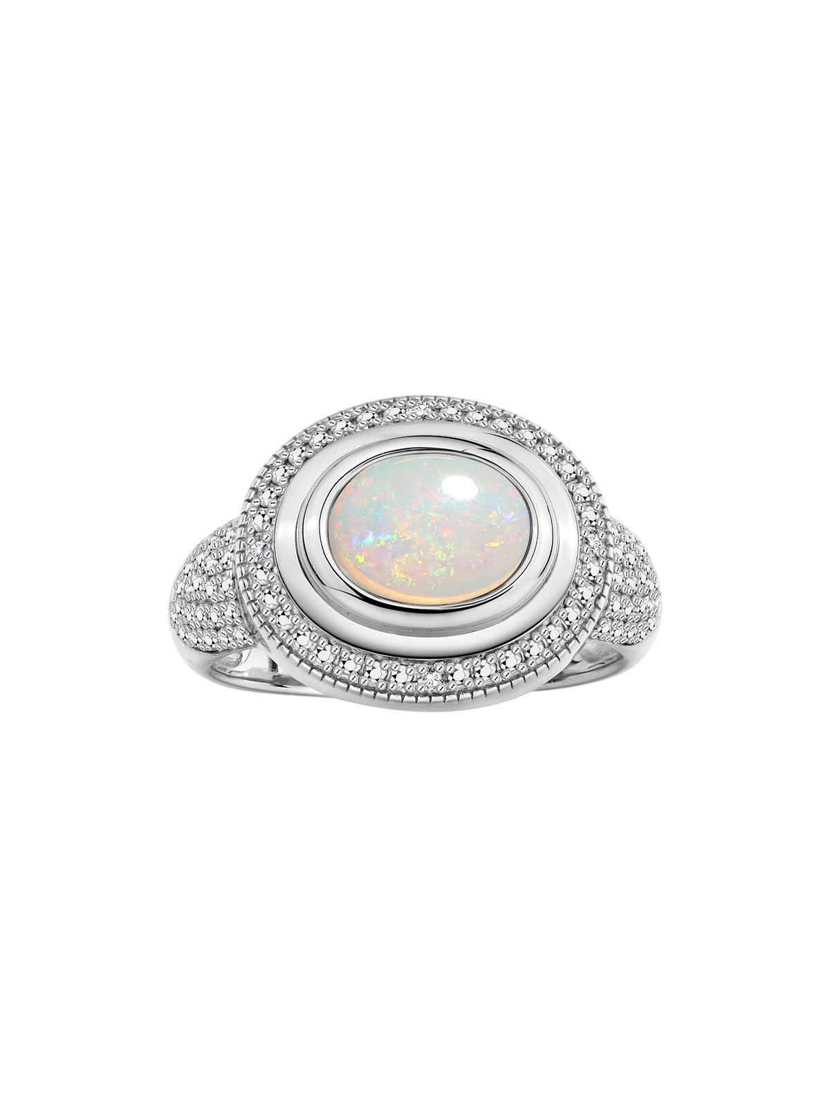 RYLOS 14K White Gold Classic Ring with 9X7MM Oval Gemstone & Sparkling Diamonds Elegant Gem Jewelry for Women Available in Sizes 5-13