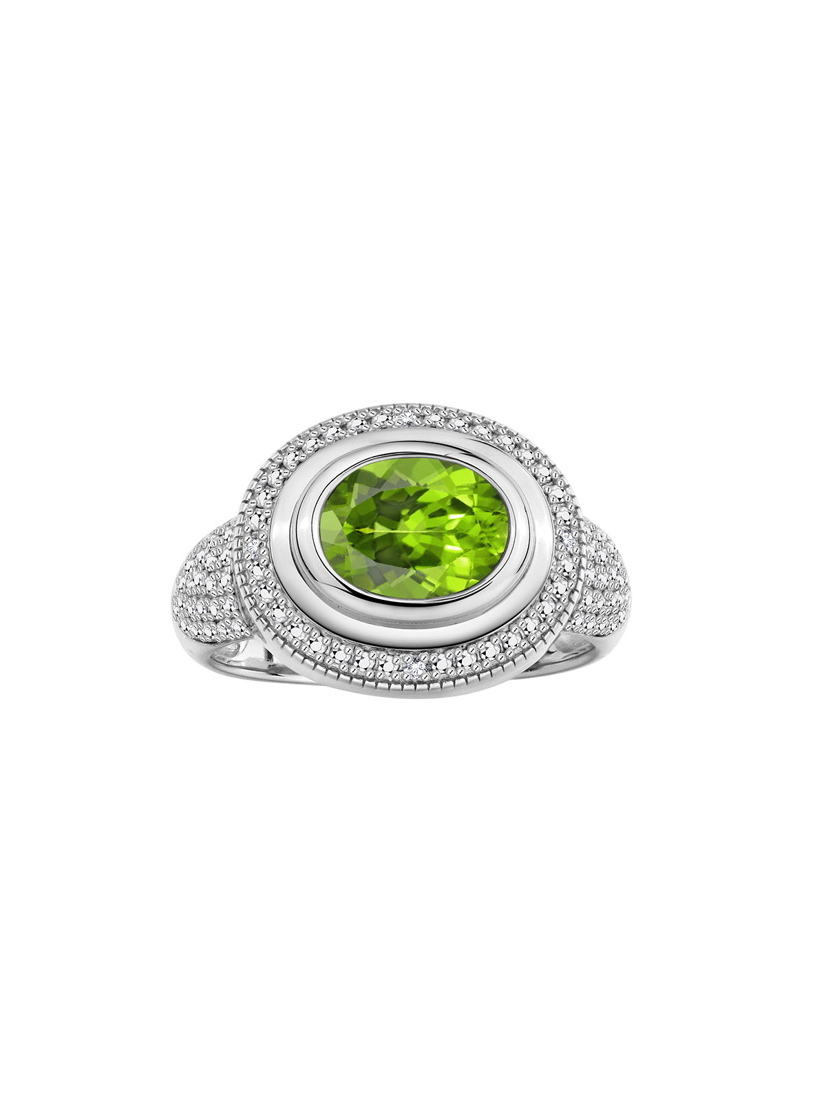 RYLOS 14K White Gold Classic Ring with 9X7MM Oval Gemstone & Sparkling Diamonds Elegant Gem Jewelry for Women Available in Sizes 5-13
