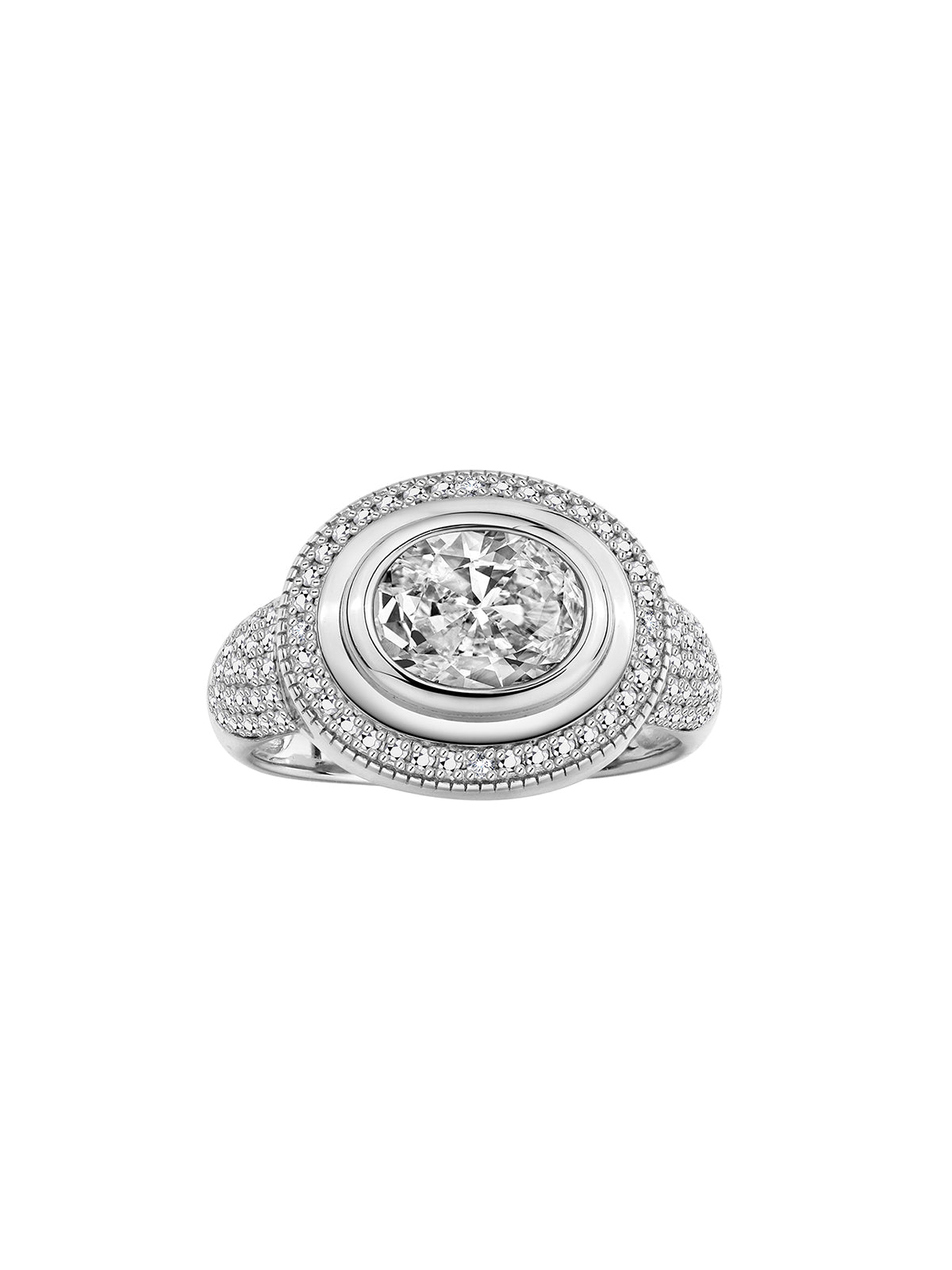 RYLOS 14K White Gold Classic Ring with 9X7MM Oval Gemstone & Sparkling Diamonds Elegant Gem Jewelry for Women Available in Sizes 5-13