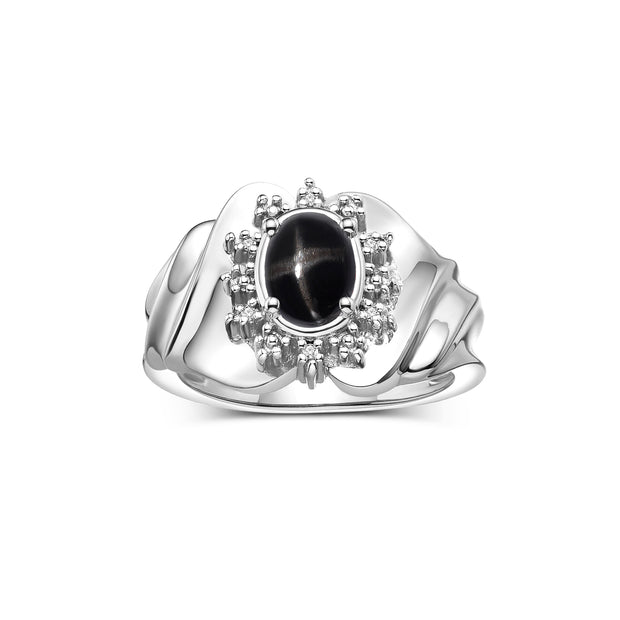 Black Star Sapphire / Sterling Silver / 9