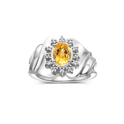 Citrine / Sterling Silver / 9