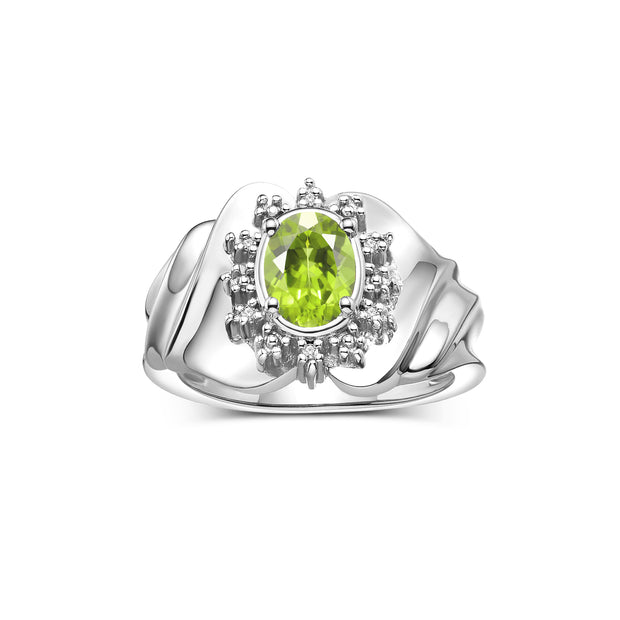 Peridot / Sterling Silver / 9