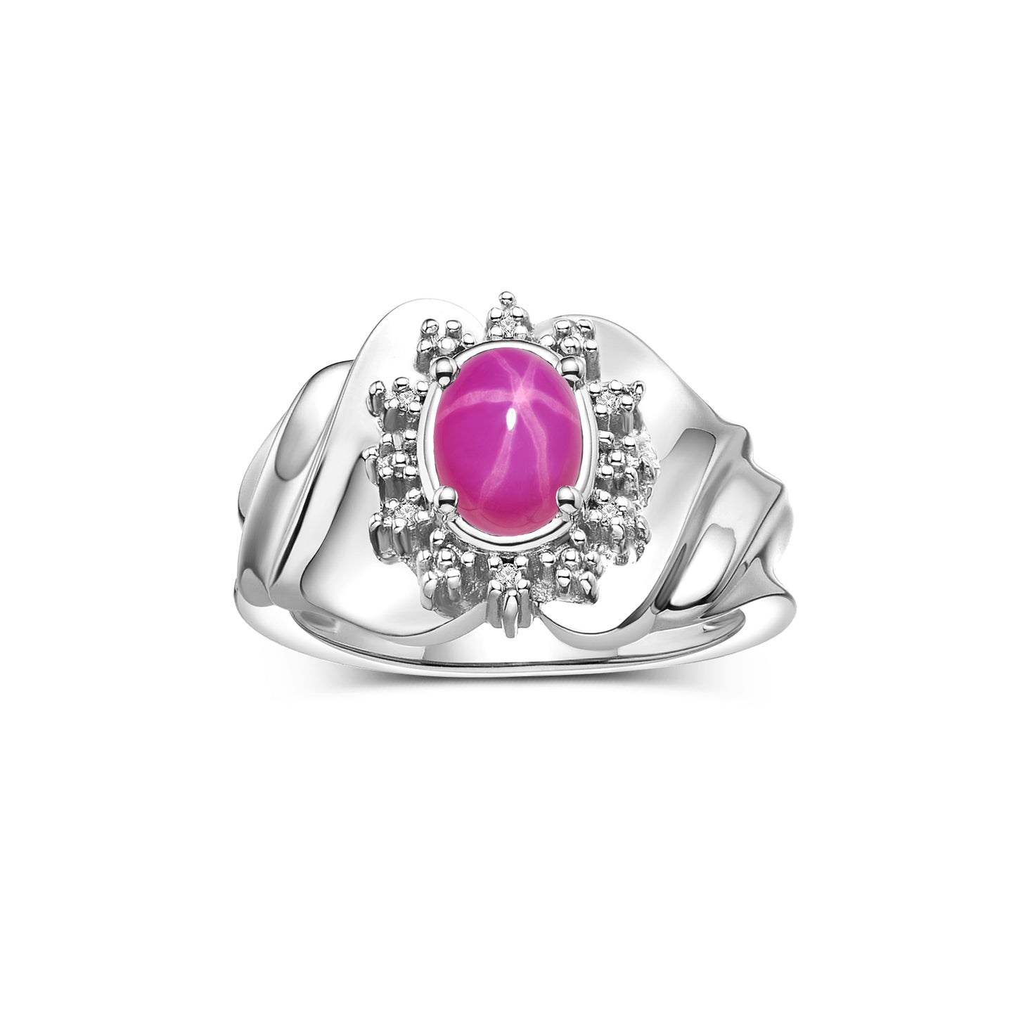 RYLOS Ring with Oval 7X5MM Gemstone & Sparkling Diamonds – Radiant Sterling Silver Birthstone Jewelry for Women – Available in Sizes 5-8