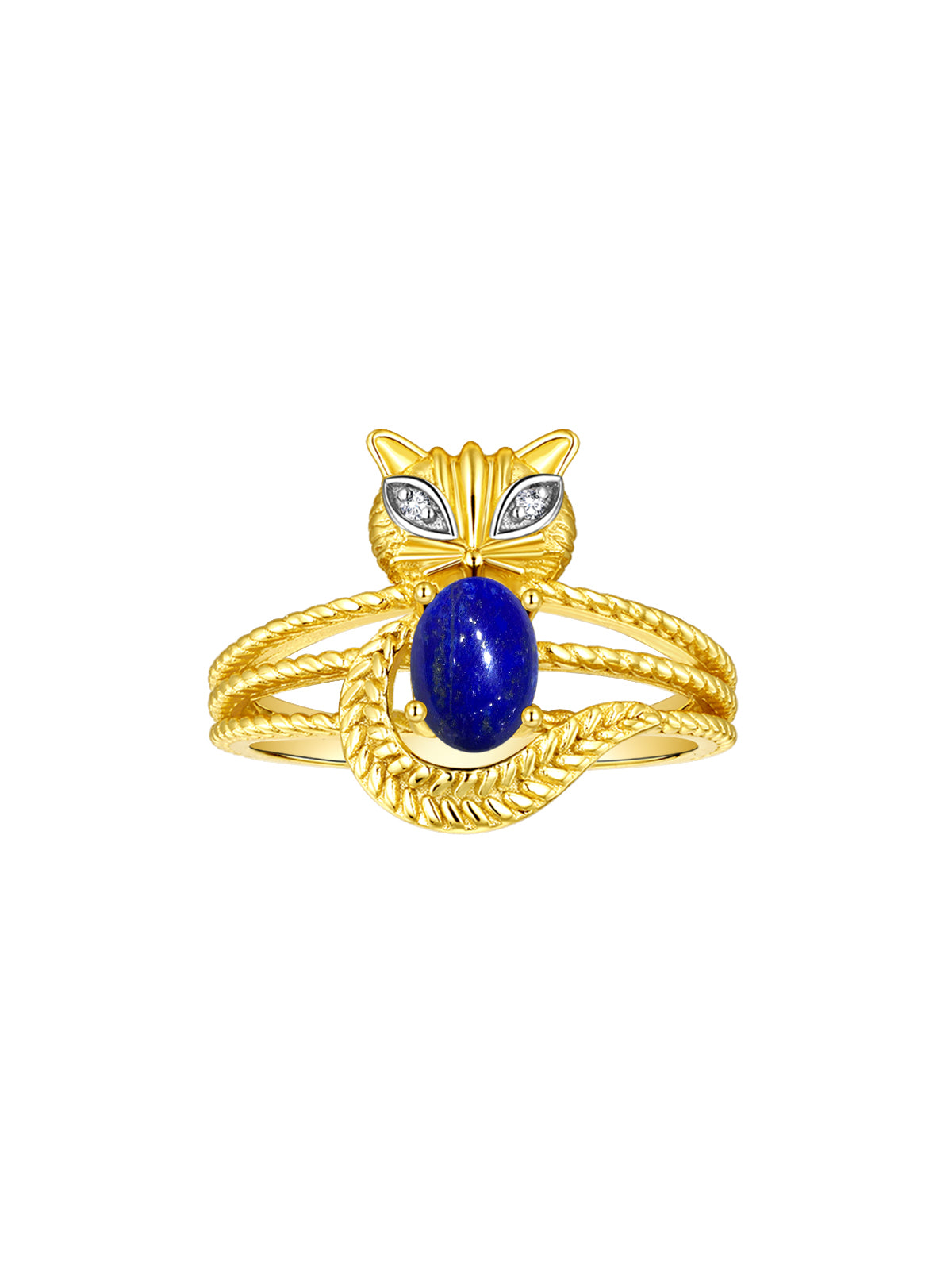RYLOS 14K Yellow Gold CAT Ring: Oval 7X5MM Gemstone & Sparkling Diamonds - Birthstone Jewelry for Women - Sizes 5-13 Available