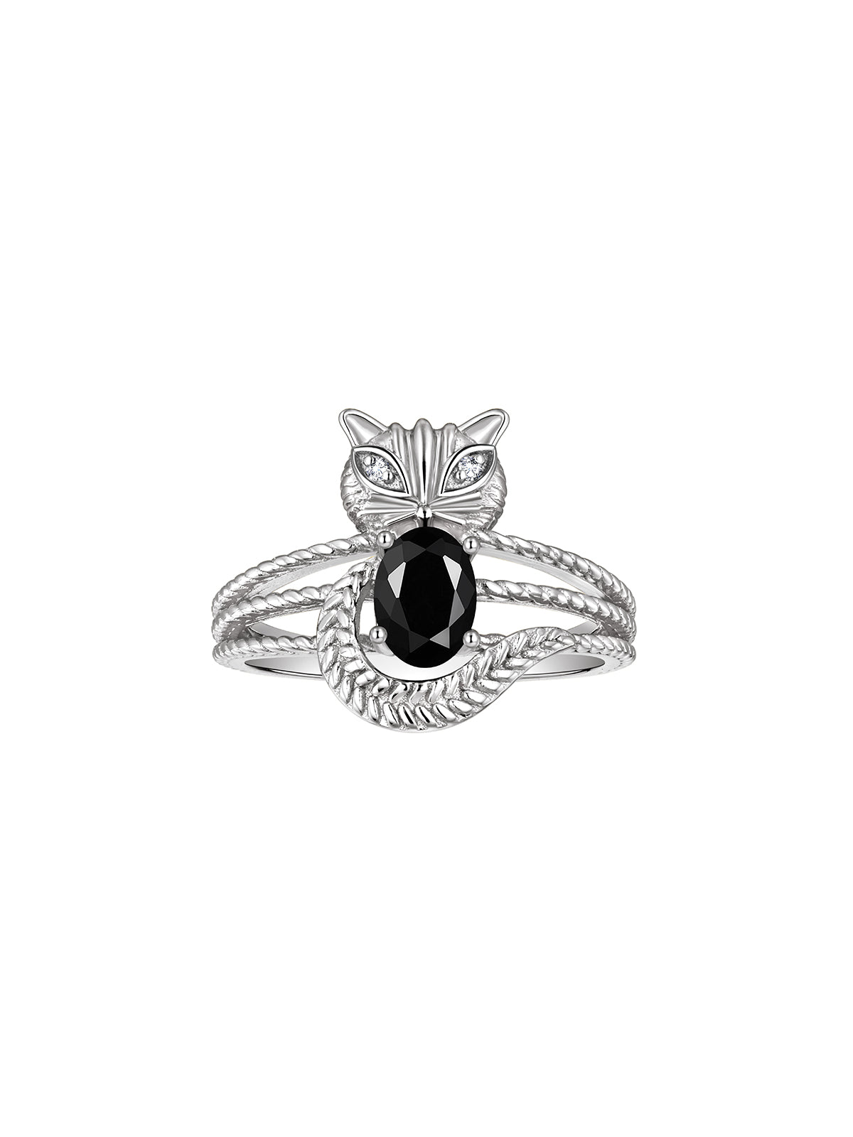 RYLOS CAT Ring: 7X5MM Oval Gemstone & Diamonds - Sterling Silver Birthstone Jewelry for Women - Sizes 5-13 Available.