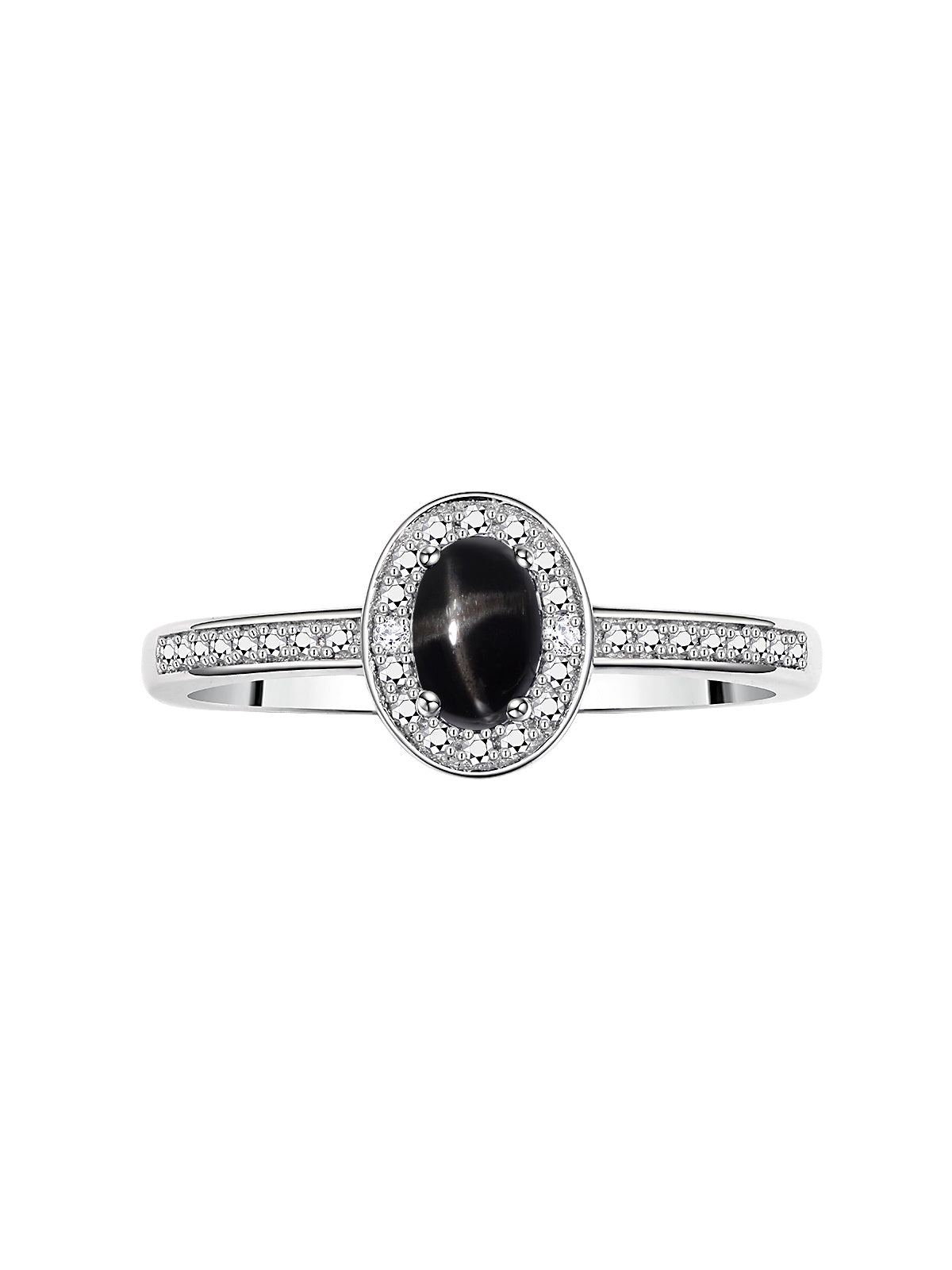 RYLOS Halo Ring with Diamond & Birthstone - 6X4MM Oval Gemstone Sterling Silver - Elegant Jewelry for Women - Available in Sizes 5-10