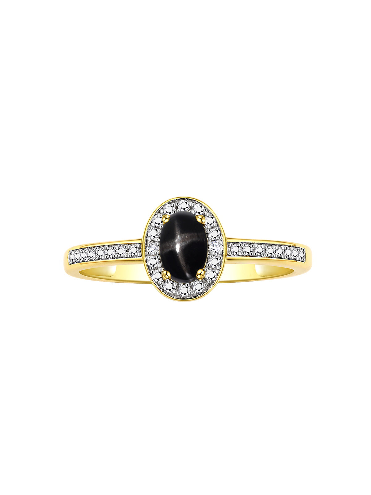 RYLOS 14K Yellow Gold Classic Halo Ring with Diamonds - Birthstone Ring featuring 6X4MM Oval Shape Gemstone - Elegant Jewelry for Women - Available in Sizes 5-10