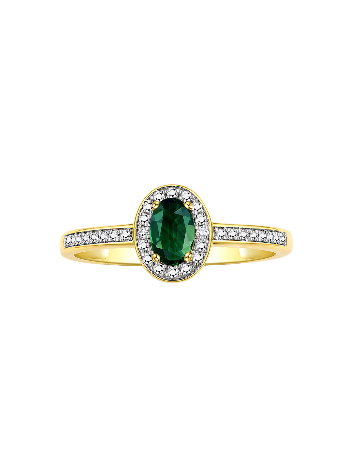 RYLOS 14K Yellow Gold Classic Halo Ring with Diamonds - Birthstone Ring featuring 6X4MM Oval Shape Gemstone - Elegant Jewelry for Women - Available in Sizes 5-10