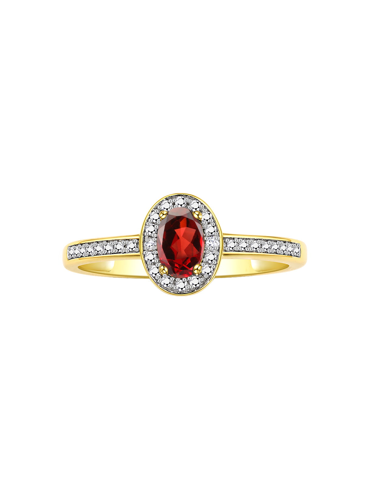 RYLOS 14K Yellow Gold Classic Halo Ring with Diamonds - Birthstone Ring featuring 6X4MM Oval Shape Gemstone - Elegant Jewelry for Women - Available in Sizes 5-10
