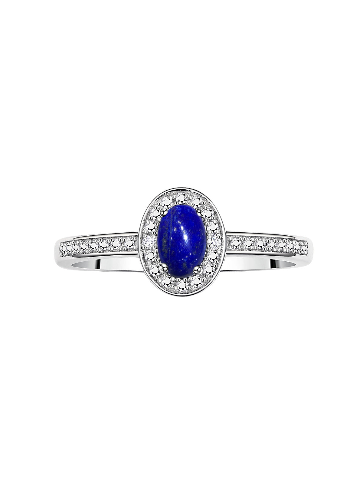 RYLOS Halo Ring with Diamond & Birthstone - 6X4MM Oval Gemstone Sterling Silver - Elegant Jewelry for Women - Available in Sizes 5-10