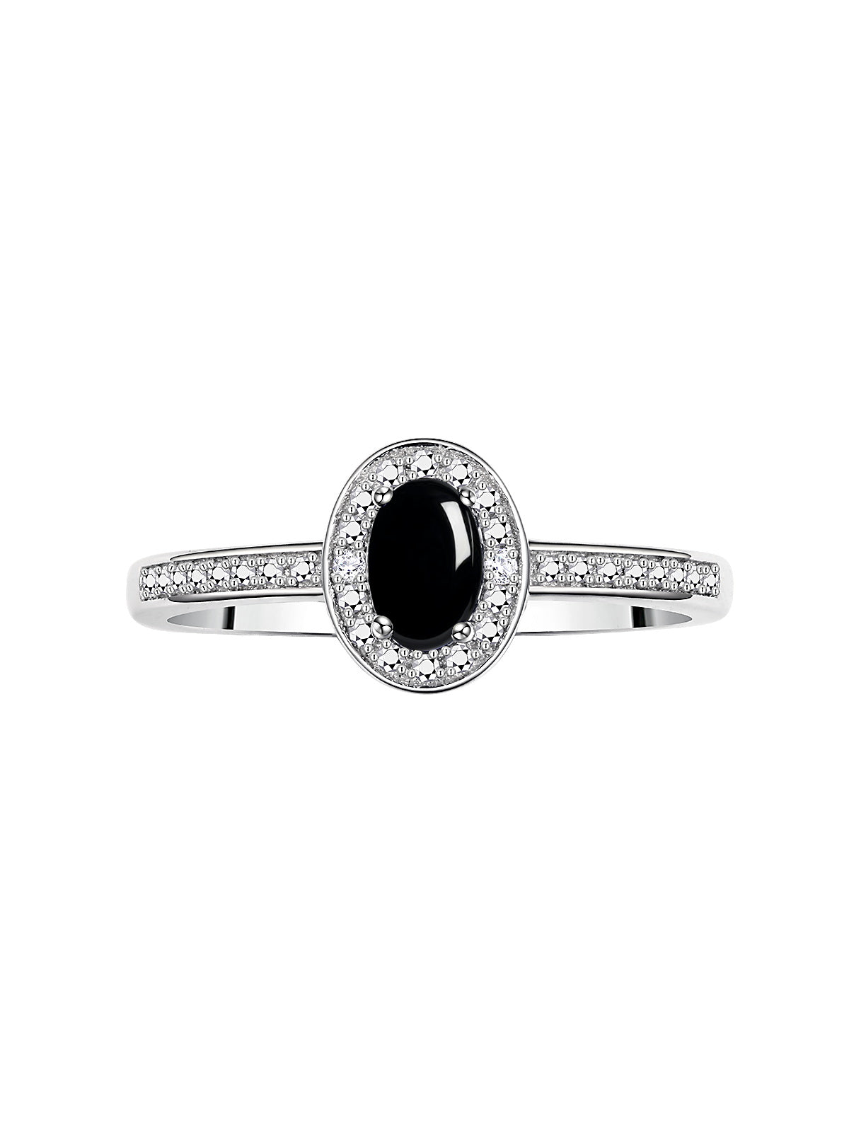 RYLOS Halo Ring with Diamond & Birthstone - 6X4MM Oval Gemstone Sterling Silver - Elegant Jewelry for Women - Available in Sizes 5-10