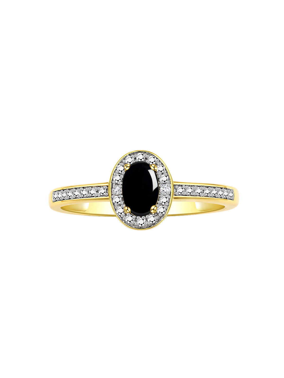 RYLOS 14K Yellow Gold Classic Halo Ring with Diamonds - Birthstone Ring featuring 6X4MM Oval Shape Gemstone - Elegant Jewelry for Women - Available in Sizes 5-10