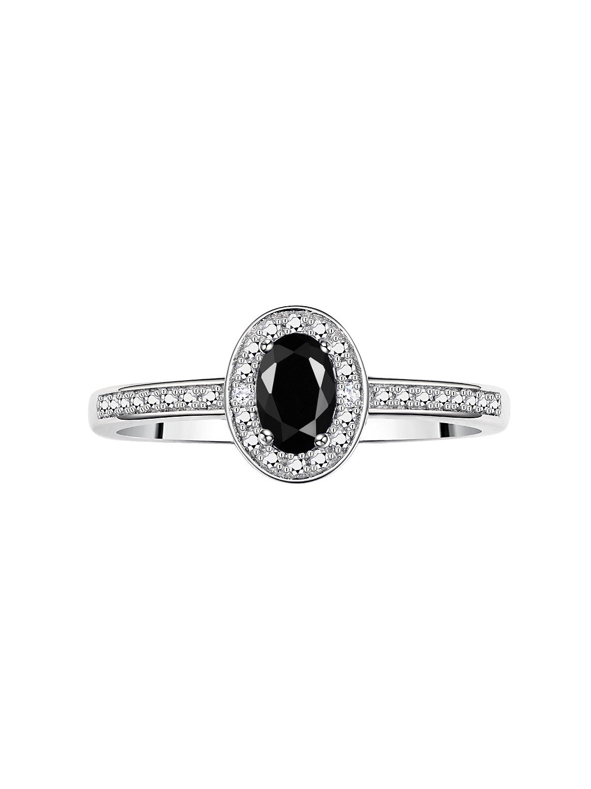 RYLOS Halo Ring with Diamond & Birthstone - 6X4MM Oval Gemstone Sterling Silver - Elegant Jewelry for Women - Available in Sizes 5-10