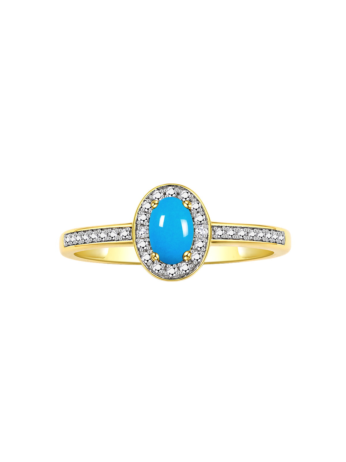 RYLOS 14K Yellow Gold Classic Halo Ring with Diamonds - Birthstone Ring featuring 6X4MM Oval Shape Gemstone - Elegant Jewelry for Women - Available in Sizes 5-10
