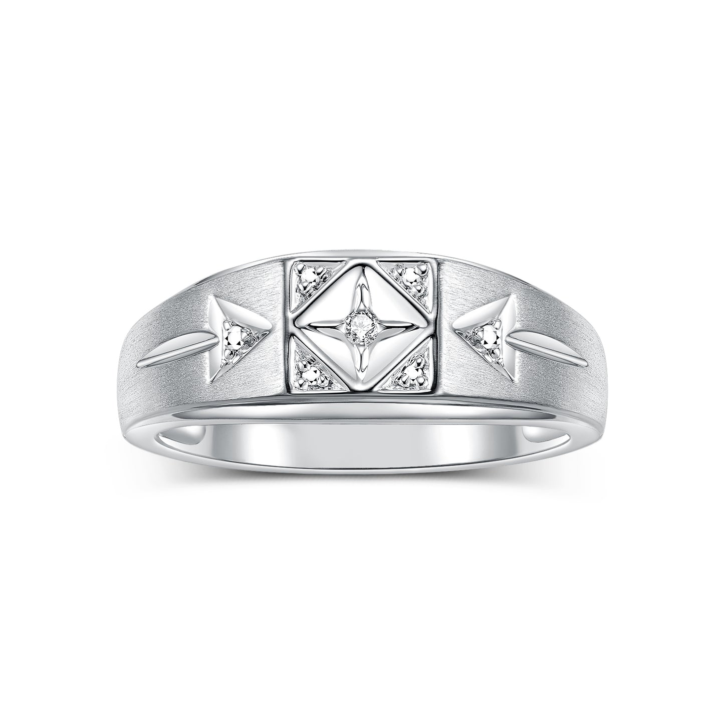 RYLOS Sterling Silver or Yellow Gold Plated Silver Designer Men's Ring adorned w/ Diamonds. Explore our exclusive collection of Men's Silver Rings in sizes 6-13.