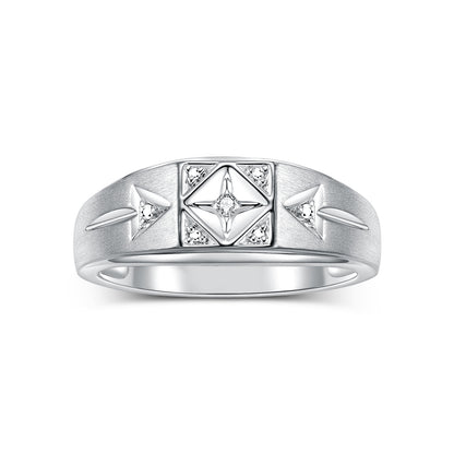 RYLOS Sterling Silver or Yellow Gold Plated Silver Designer Men's Ring adorned w/ Diamonds. Explore our exclusive collection of Men's Silver Rings in sizes 6-13.