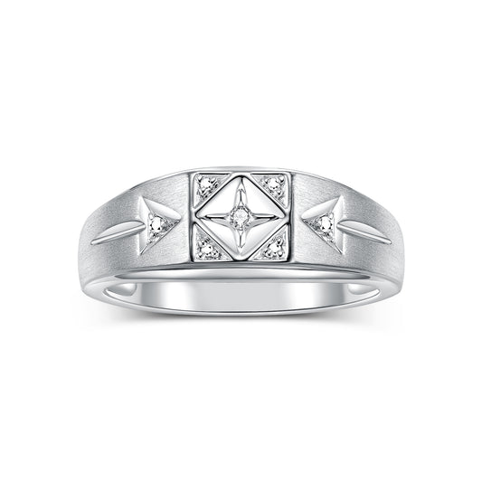 RYLOS 14K Yellow Gold or 14K White Gold Designer Men's Ring adorned with Diamonds. Explore our exclusive collection of Gold Rings for Men, available in sizes 6-13.