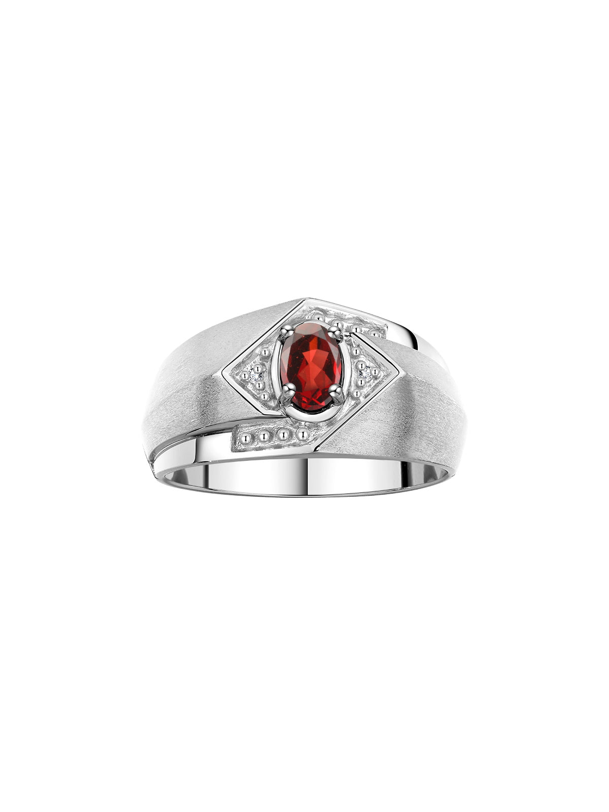 RYLOS Men's Rings: 6X4MM Oval Shape Gemstone & Sparkling Diamonds - Color Stone Birthstone Sterling Silver Rings, Sizes 8-13. Elevate Your Style with Timeless Elegance!