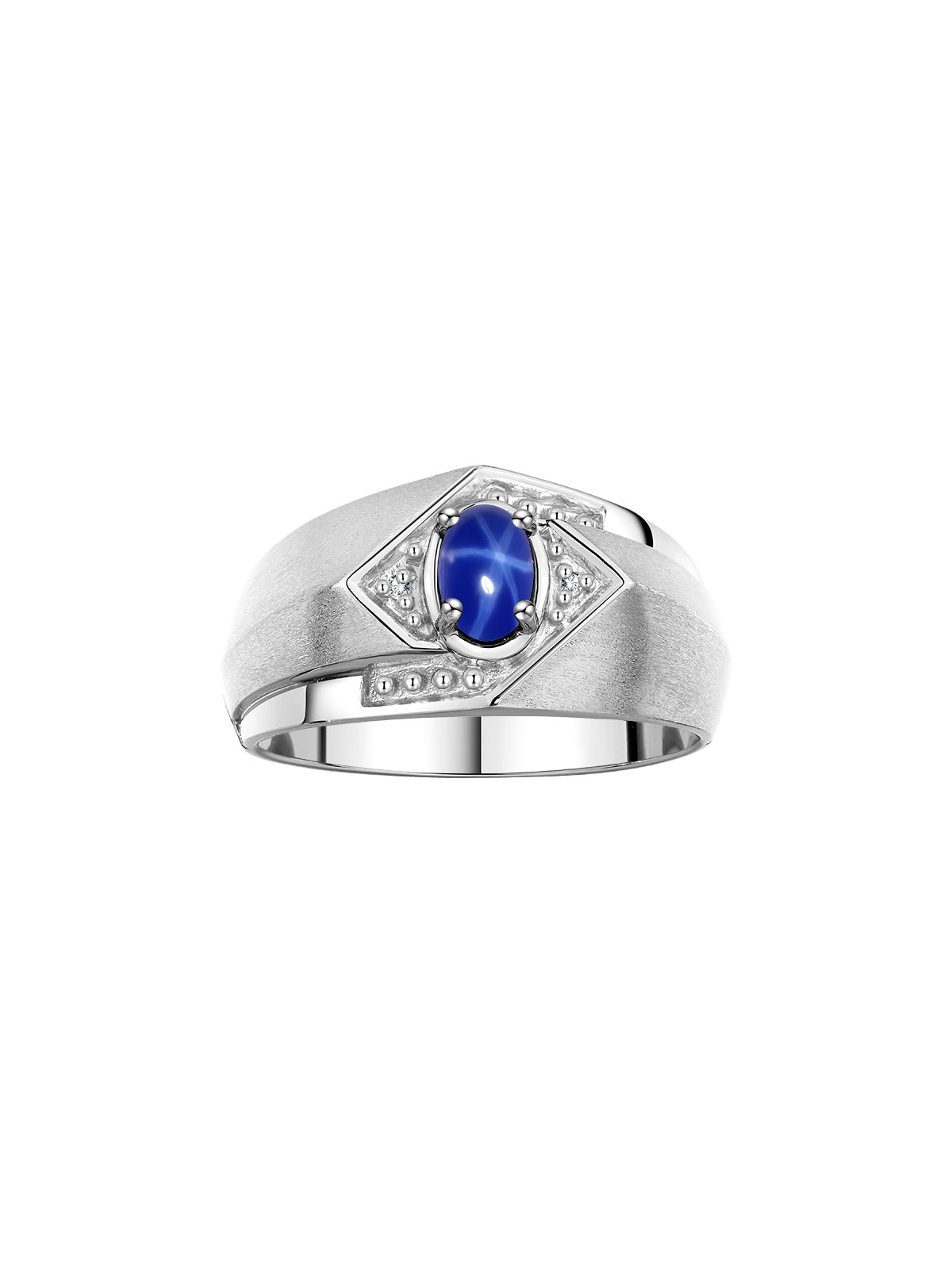 RYLOS Men's Rings: 6X4MM Oval Shape Gemstone & Sparkling Diamonds - Color Stone Birthstone Sterling Silver Rings, Sizes 8-13. Elevate Your Style with Timeless Elegance!