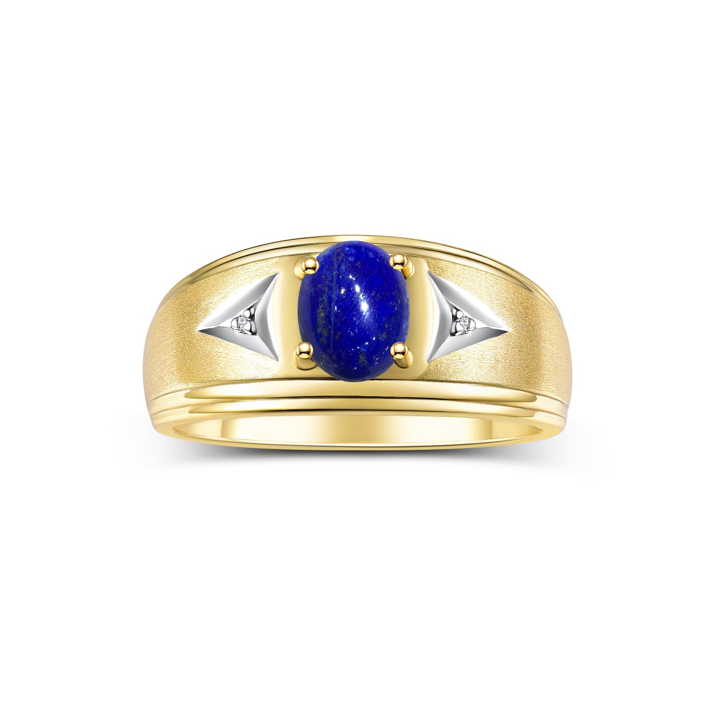 RYLOS Men's Rings Yellow Gold Plated Silver Classic 8X6MM Oval Gemstone & Sparkling Diamond Designer Ring - Color Stone Birthstone Rings, Sizes 8-13. Elevate Your Style with Timeless Sophistication!