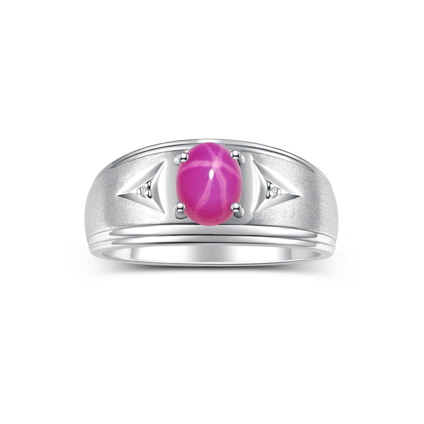 RYLOS Men's Rings Classic Design 8X6MM Oval Gemstone & Sparkling Diamond Ring - Color Stone Birthstone Rings for Men, Sterling Silver Rings in Sizes 8-13. Elevate Your Style with Timeless Elegance!