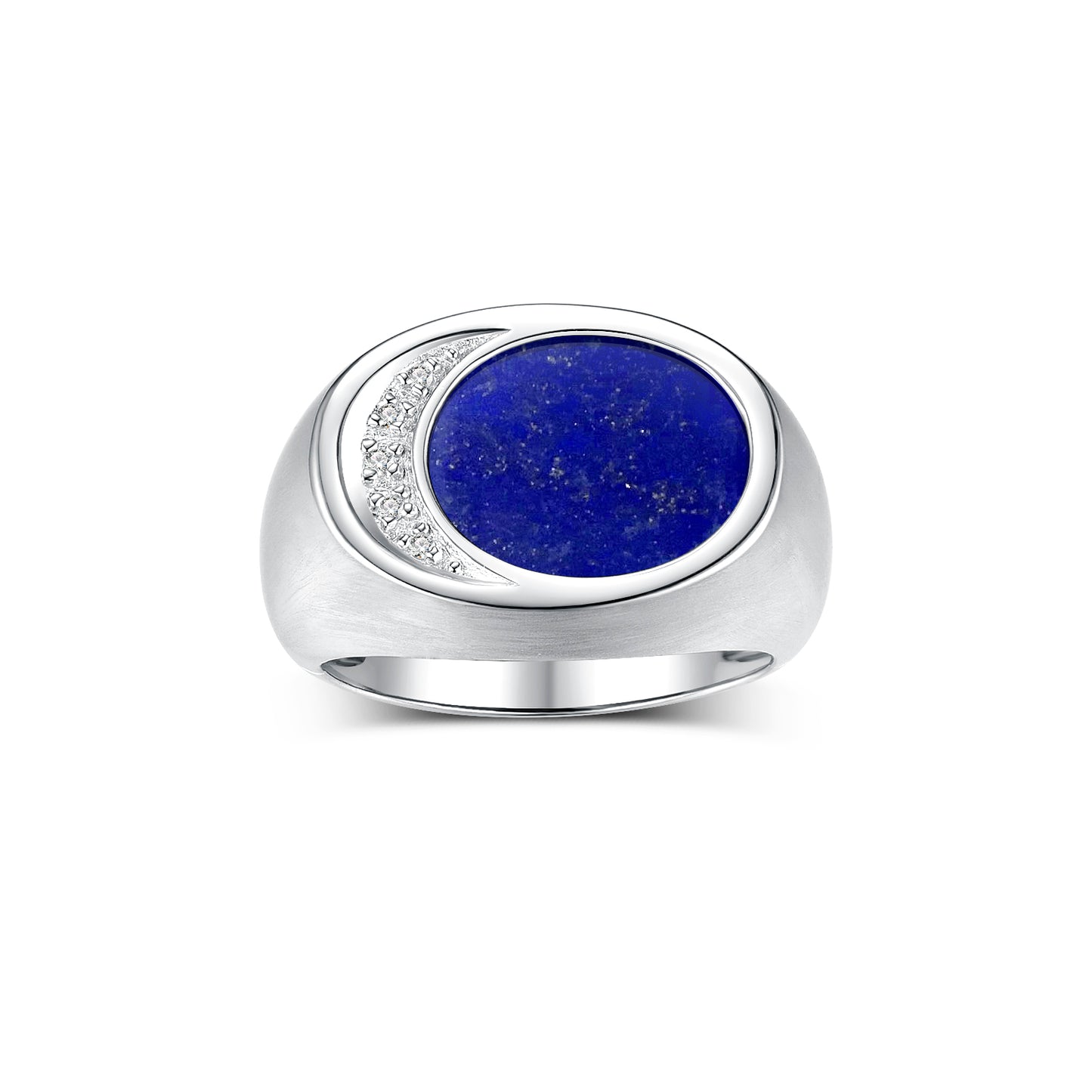 RYLOS Men's Designer Ring in Sterling Silver 925: Features Diamonds around Onyx, Quartz, Tiger Eye, Mosaic Opal and Lapis - Available in Sizes 8-13.