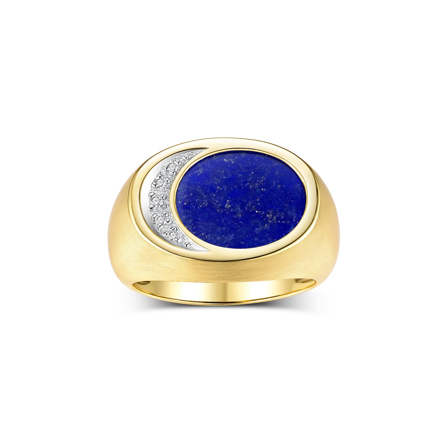 RYLOS Men's Designer Ring in Yellow Gold Plated Silver 925: Features Diamonds around Onyx, Quartz, Tiger Eye, Mosaic Opal and Lapis - Available in Sizes 8-13.