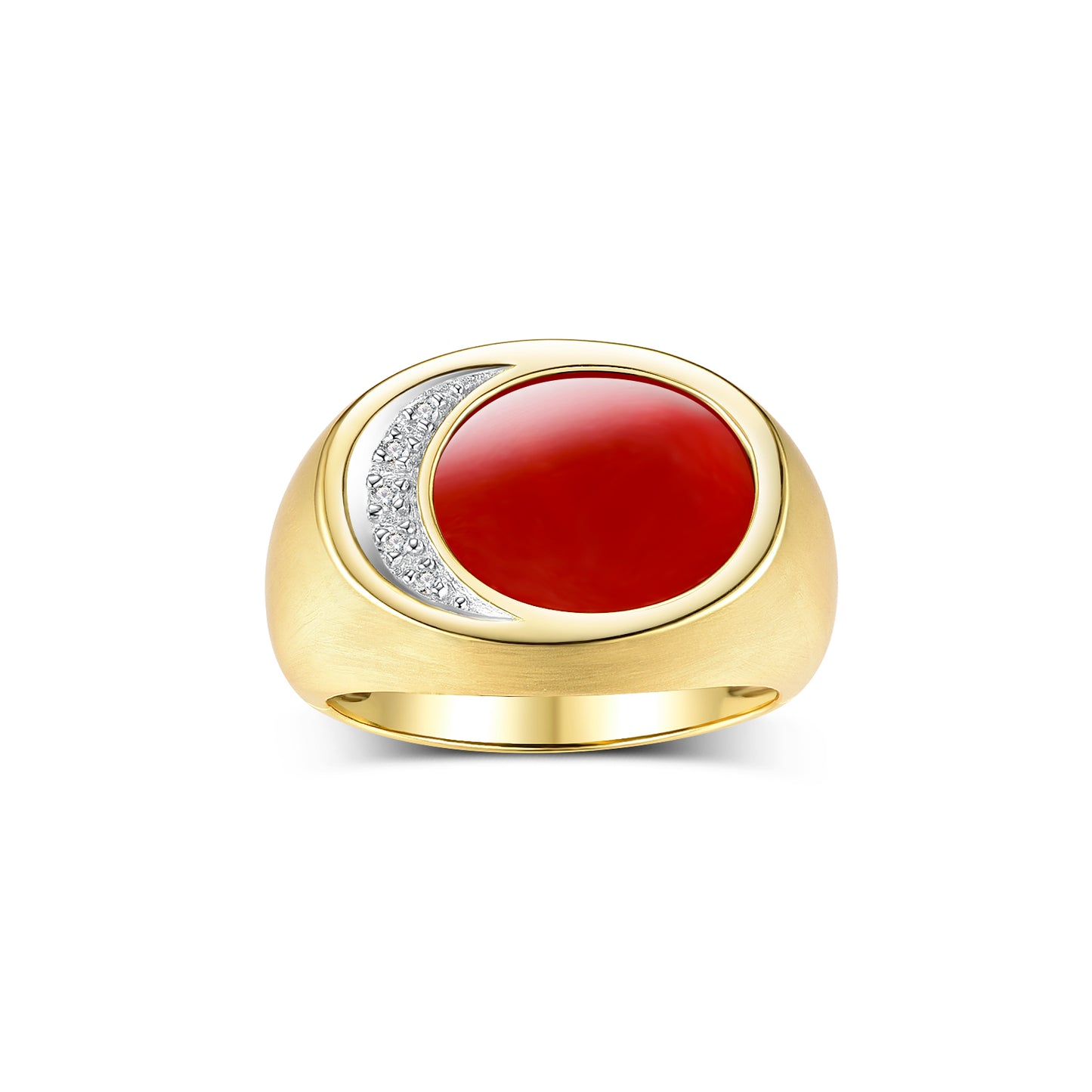 RYLOS Men's Designer Ring in Yellow Gold Plated Silver 925: Features Diamonds around Onyx, Quartz, Tiger Eye, Mosaic Opal and Lapis - Available in Sizes 8-13.