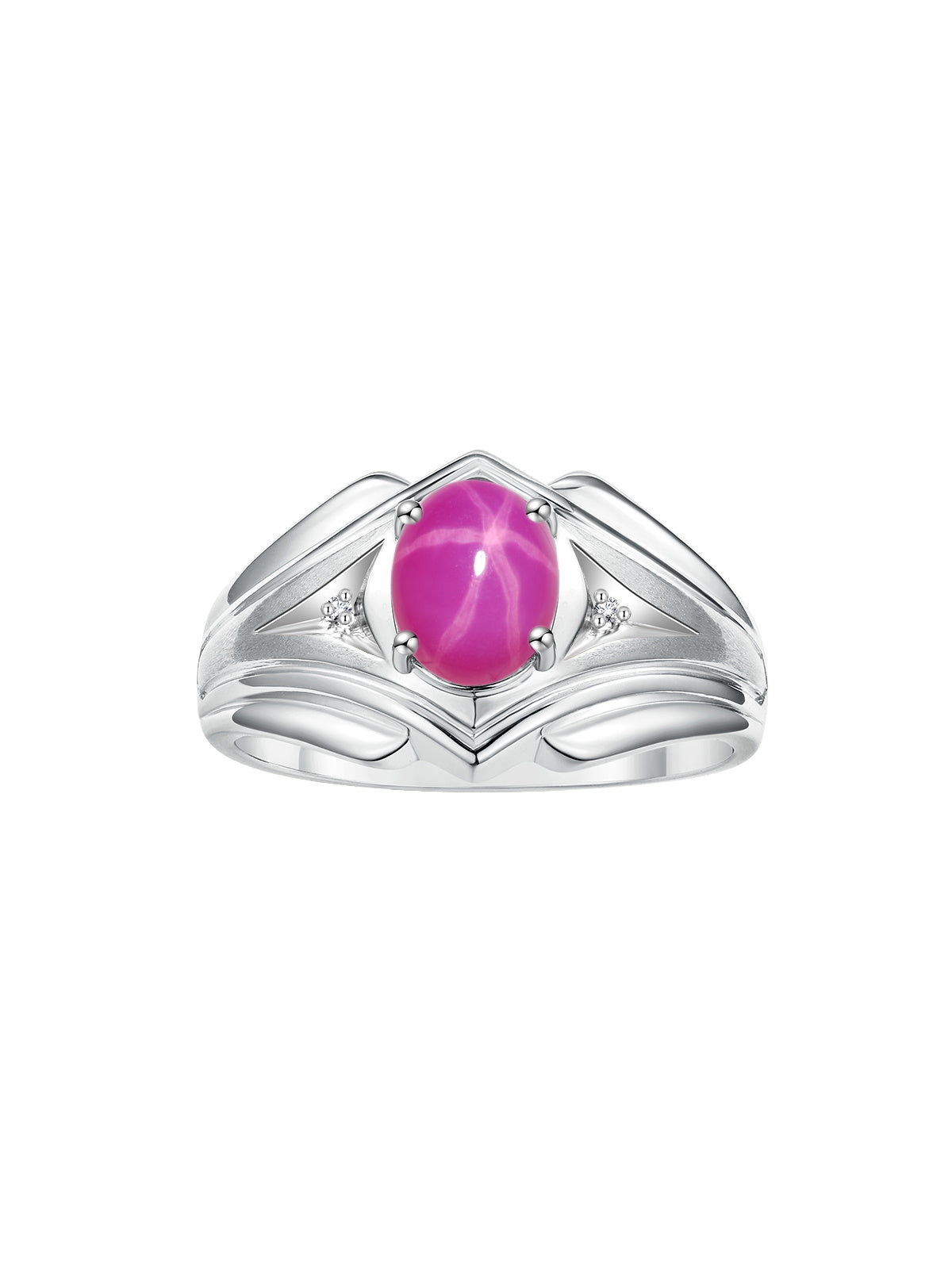 RYLOS Men's Rings 14K White Gold Rings Classic Designer Style 9X7MM Oval Gemstone & Diamond Ring Color Stone Birthstone Rings For Men Sizes 8-13