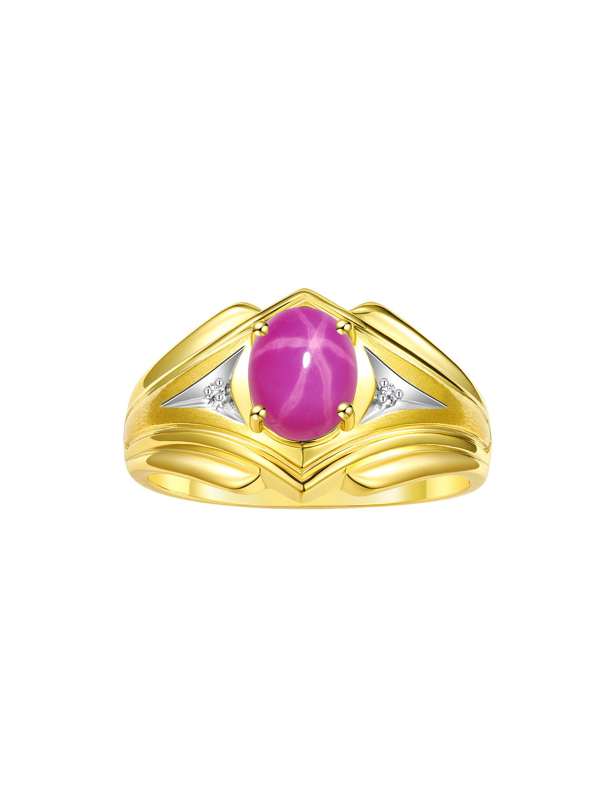 RYLOS Men's Rings Yellow Gold Plated Silver Rings Classic Designer Style 9X7MM Oval Gemstone &  Diamond Ring Color Stone Birthstone Rings For Men sizes 8-13