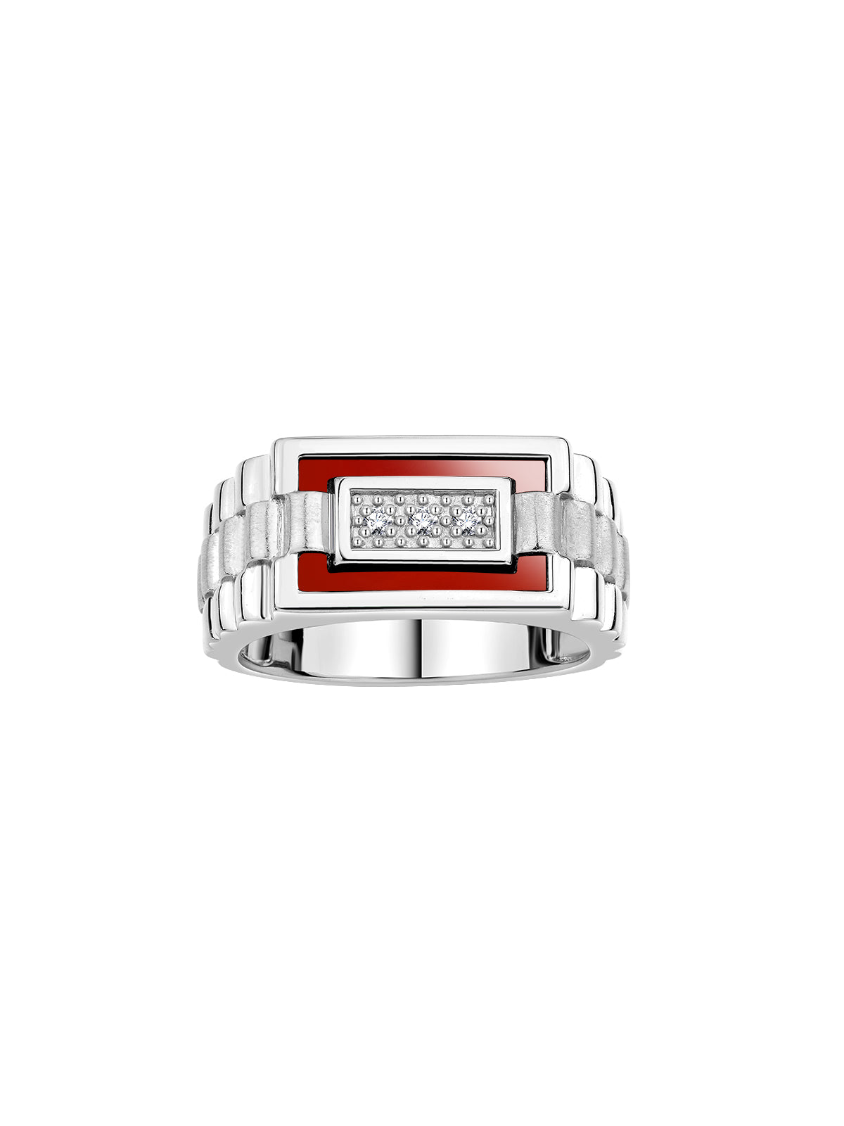 RYLOS 14K White Gold Men's Ring featuring Diamonds, Onyx, vibrant Quartz in Blue, Red, and Green, along with striking Tiger Eye. These designer style rings come in sizes 8 to 13
