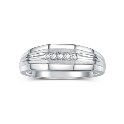 RYLOS His and Hers Diamond Wedding Bands – Sterling Silver or Gold-Plated, Sizes 6-13