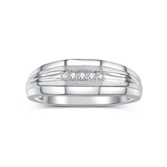 RYLOS His and Hers Diamond Wedding Bands – Sterling Silver or Gold-Plated, Sizes 6-13