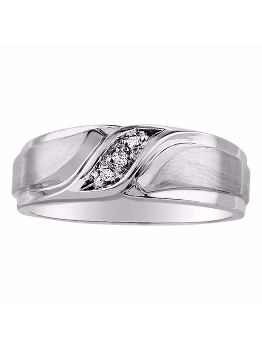 RYLOS His & Hers Wedding Bands with Diamonds, Sterling Silver or Yellow Gold Plated, Comfortable Fit, Sizes 6-13, Elegant Couple Rings Symbolizing Commitment
