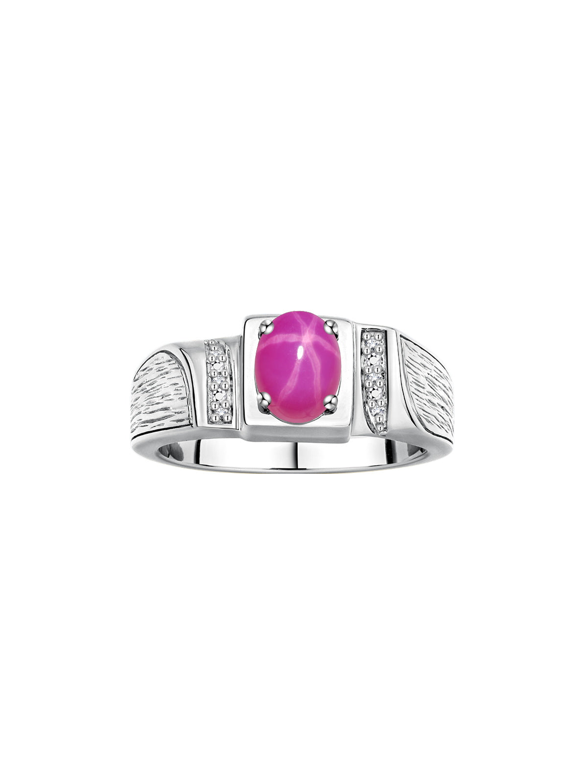 RYLOS Mens Rings Sterling Silver Classic Designer Diamond & 8X6MM Oval Gemstone & Diamond Ring Color Stone Birthstone Rings For Men, Men's Rings, Silver Rings, Sizes 8,9,10,11,12,13