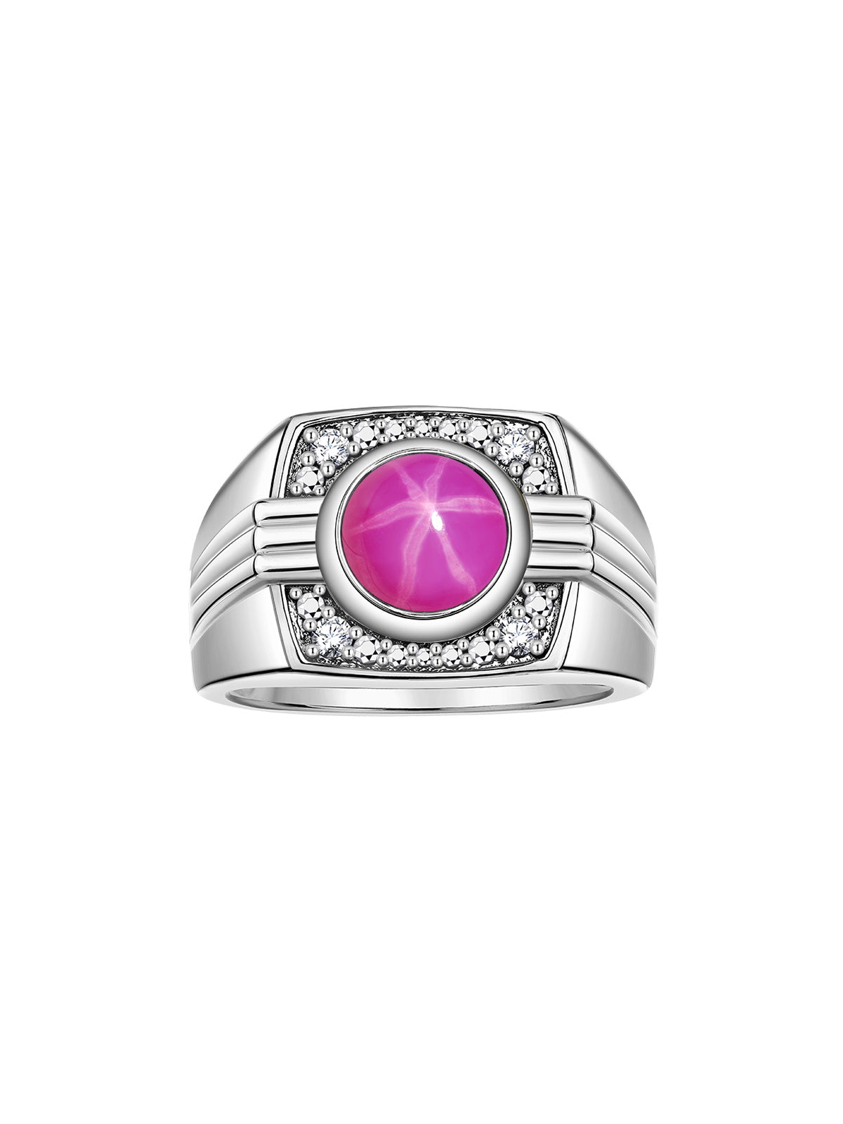 RYLOS Mens Rings Sterling Silver Designer Round Gemstone &  Sparkling Diamond Ring Color Stone Birthstone Rings For Men, Men's Rings, Silver Rings, Sizes 8 - 13